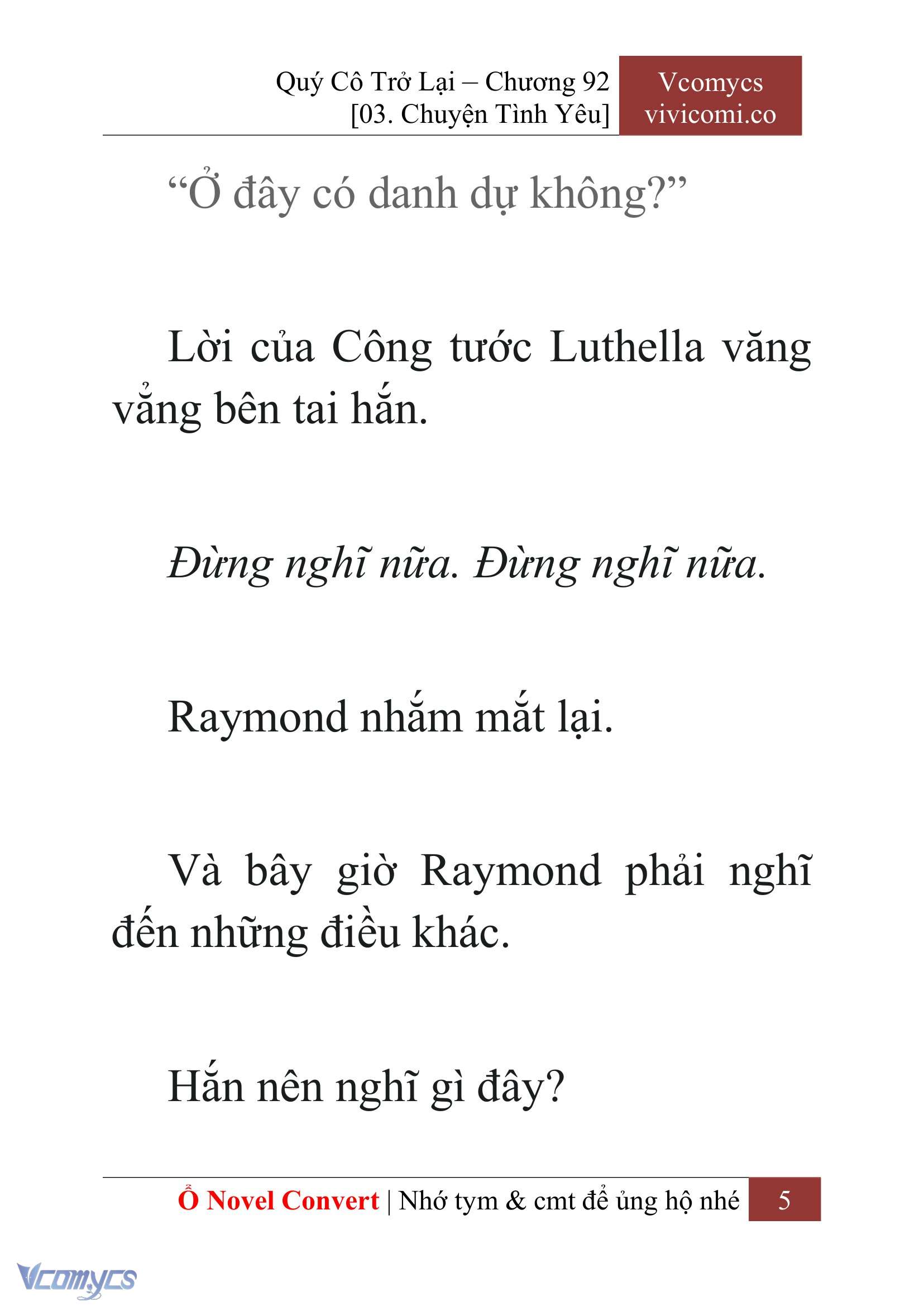 [Novel] Quý Cô Trở Lại Chapter 92 - Trang 8