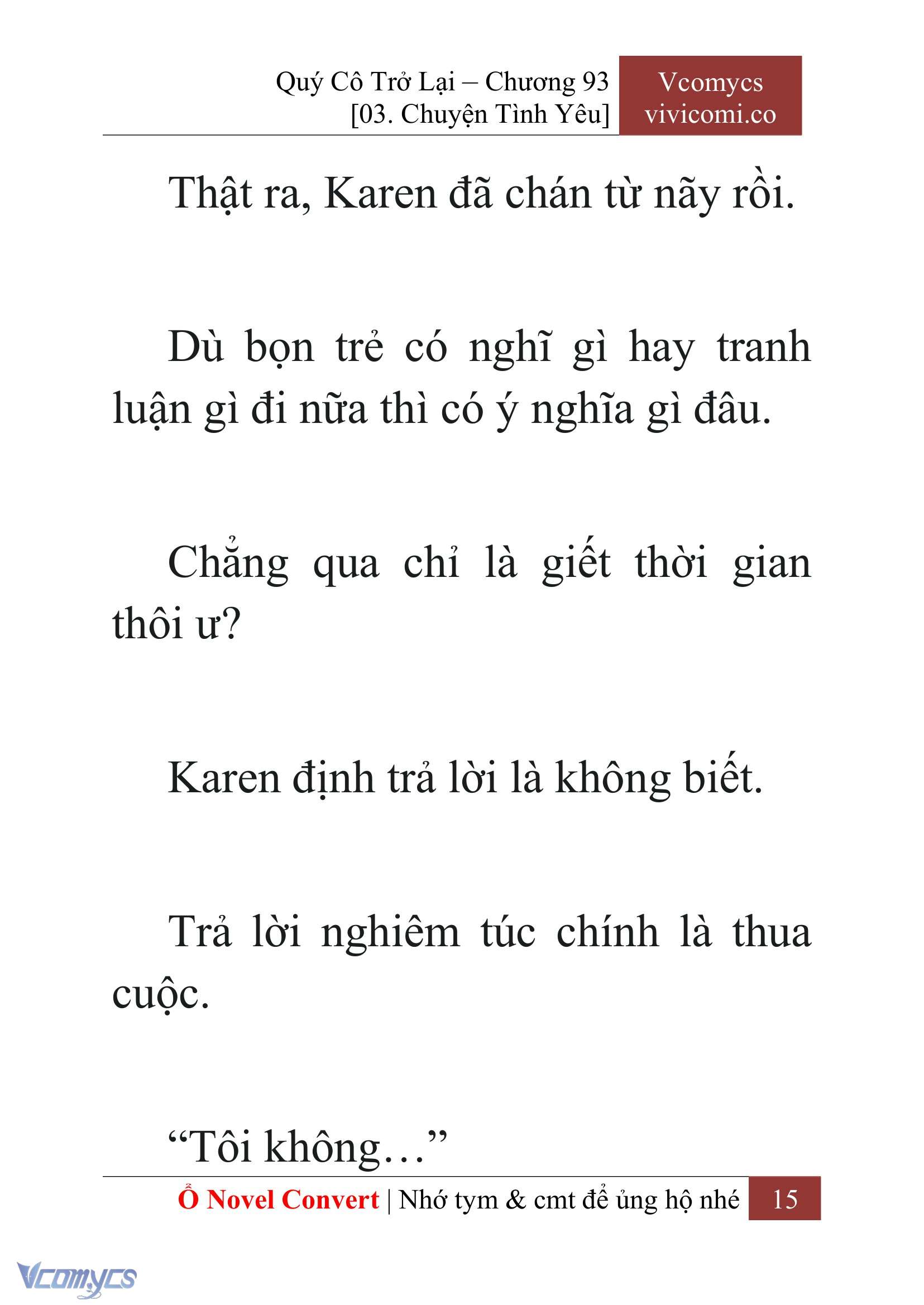 [Novel] Quý Cô Trở Lại Chapter 93 - Trang 18