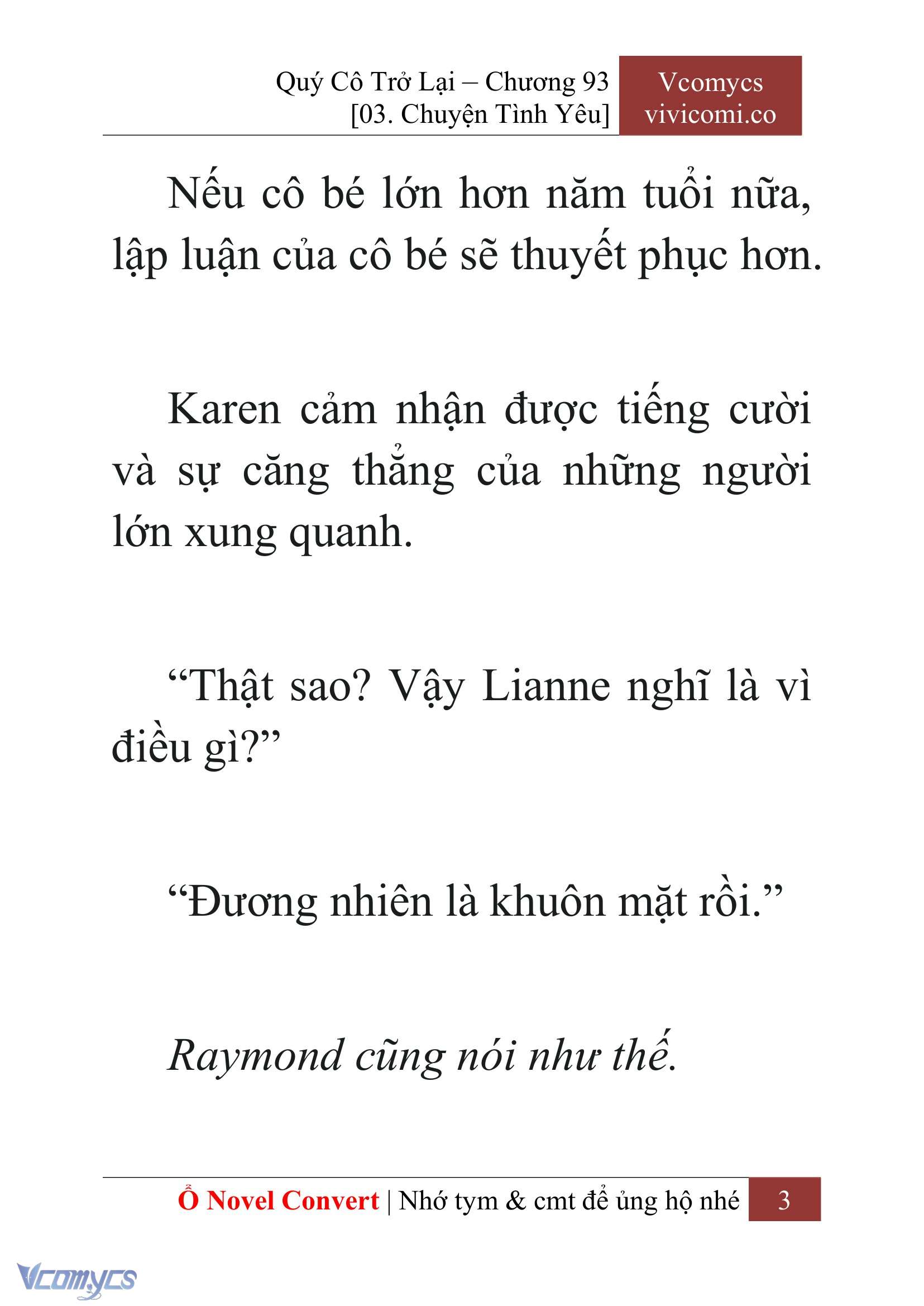 [Novel] Quý Cô Trở Lại Chapter 93 - Trang 6