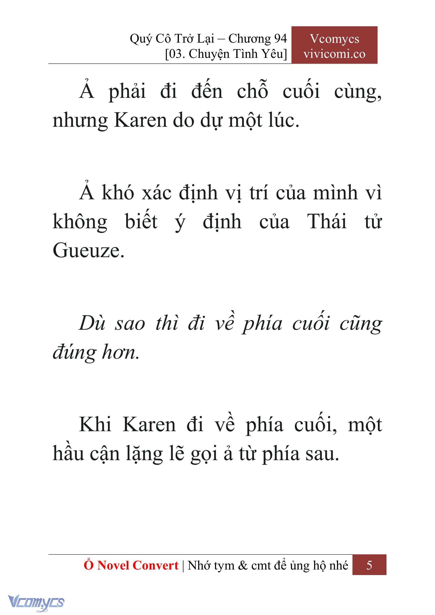 [Novel] Quý Cô Trở Lại Chapter 94 - Trang 8