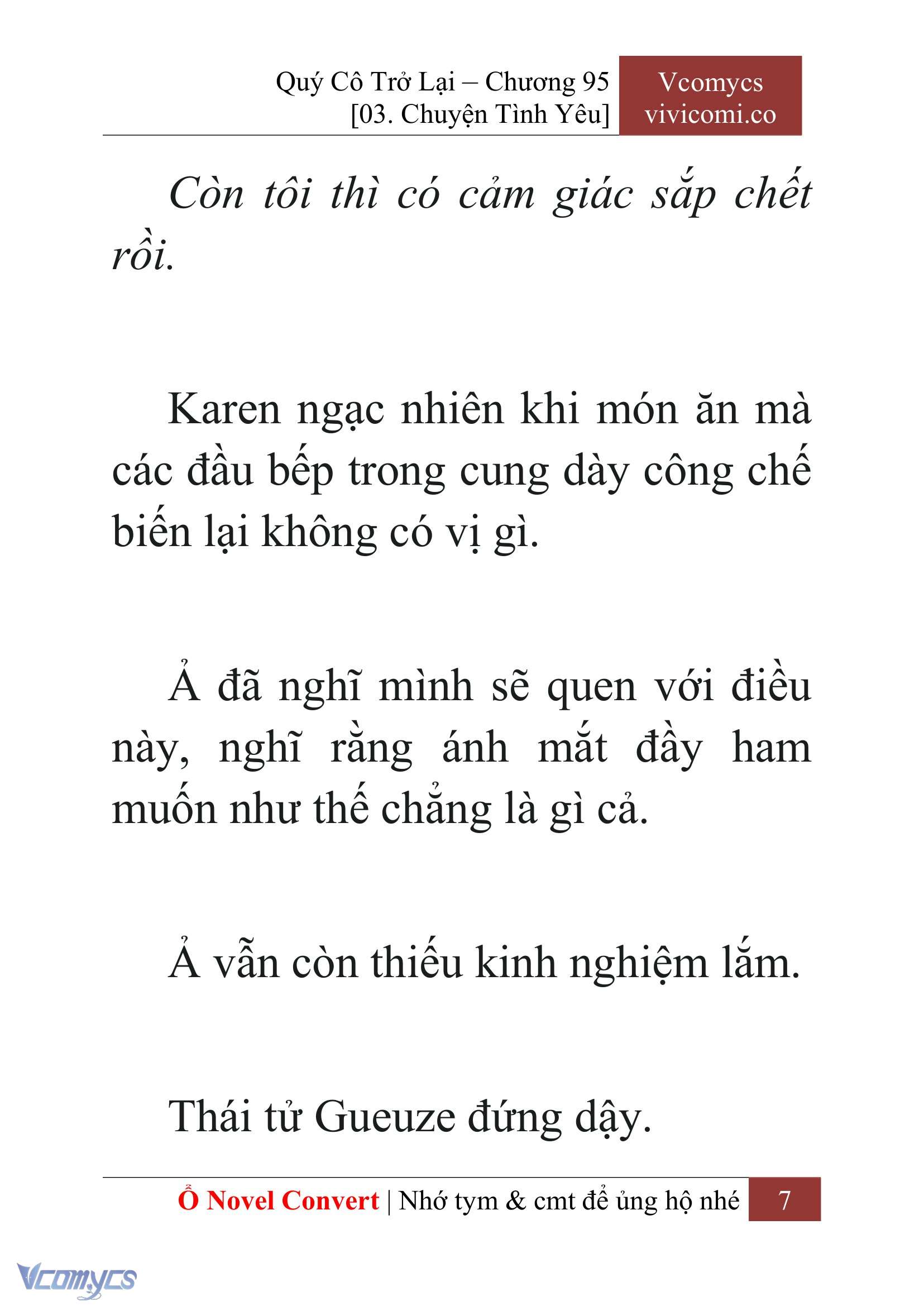 [Novel] Quý Cô Trở Lại Chapter 95 - Trang 10