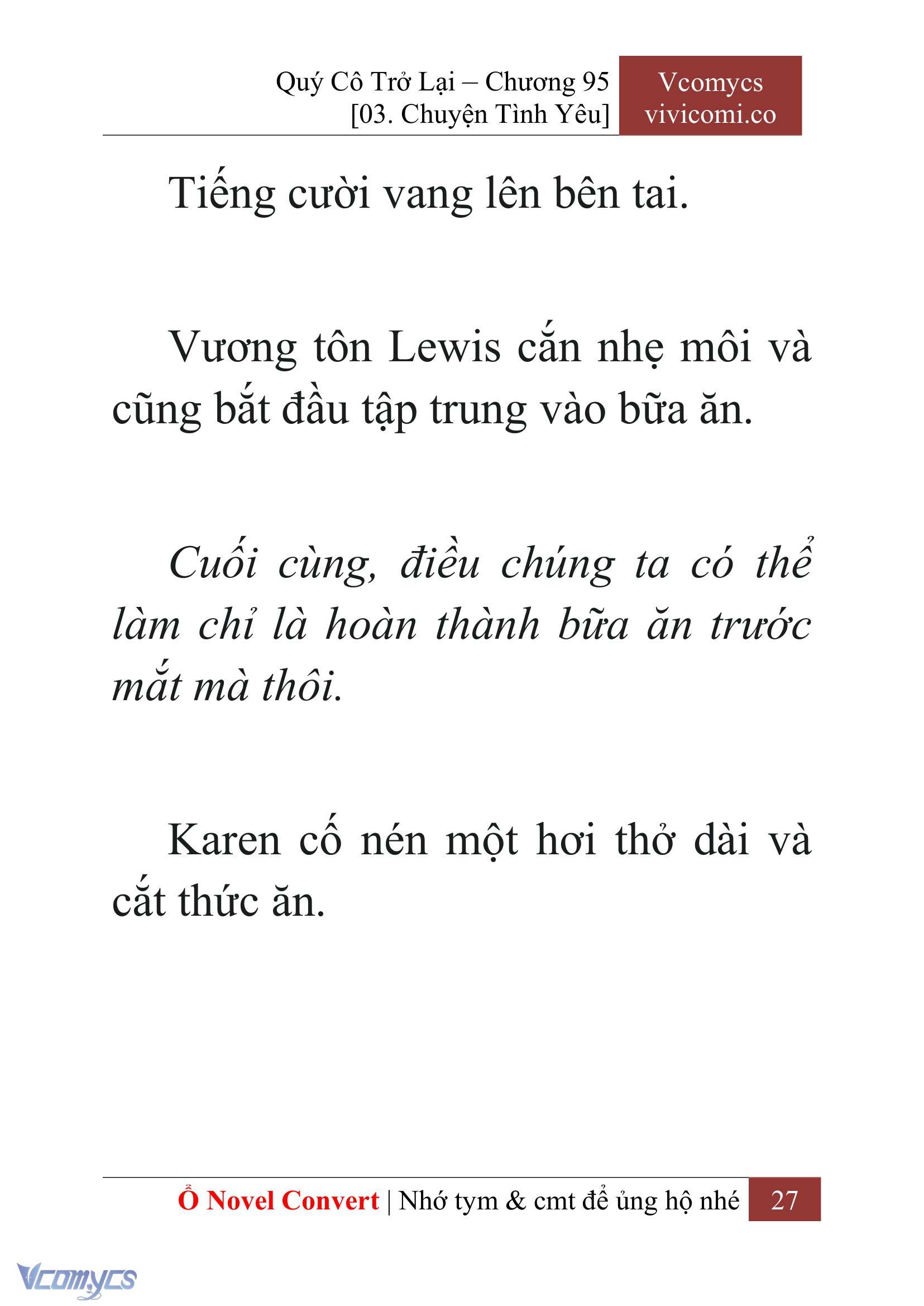 [Novel] Quý Cô Trở Lại Chapter 95 - Trang 30