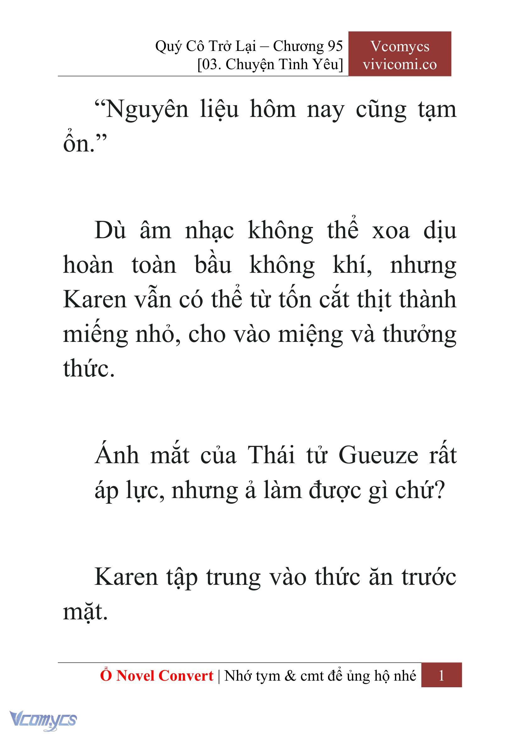 [Novel] Quý Cô Trở Lại Chapter 95 - Trang 4