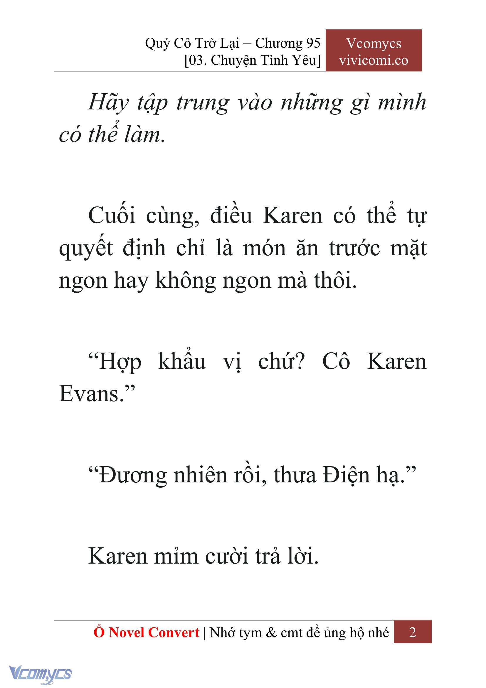 [Novel] Quý Cô Trở Lại Chapter 95 - Trang 5