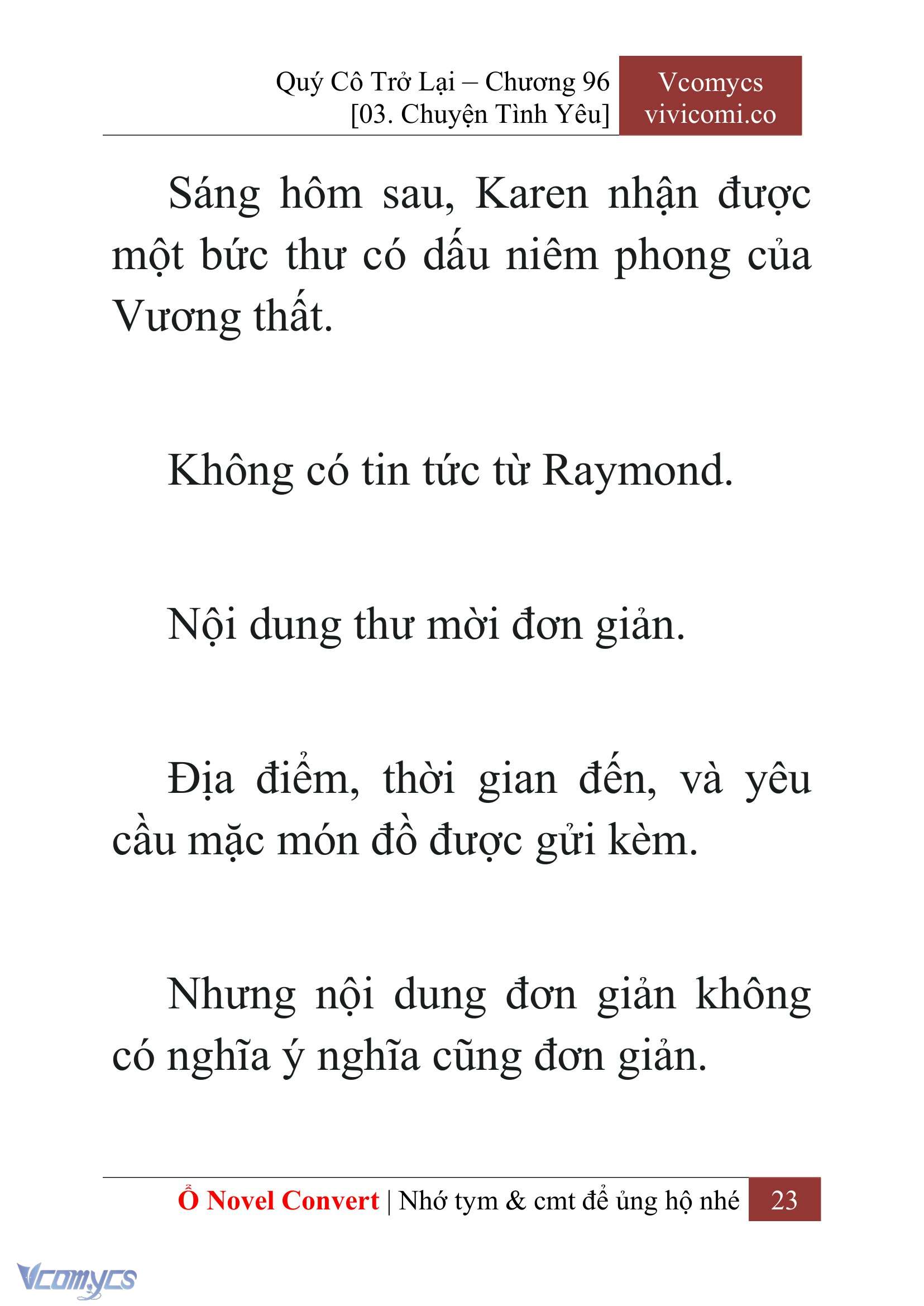 [Novel] Quý Cô Trở Lại Chapter 96 - Trang 26