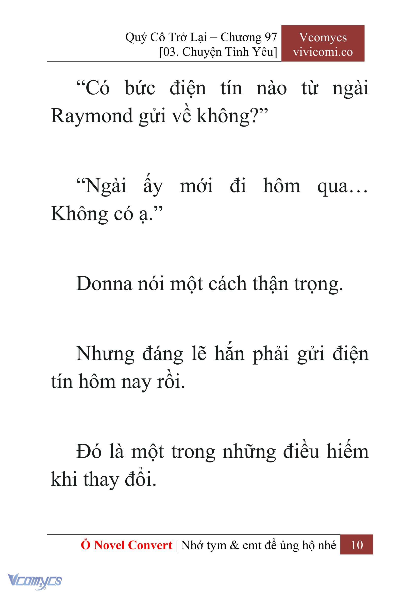 [Novel] Quý Cô Trở Lại Chapter 97 - Trang 13