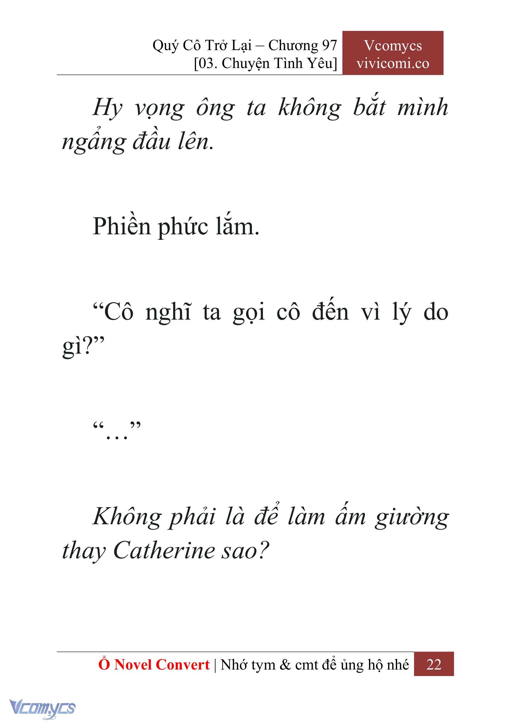 [Novel] Quý Cô Trở Lại Chapter 97 - Trang 25