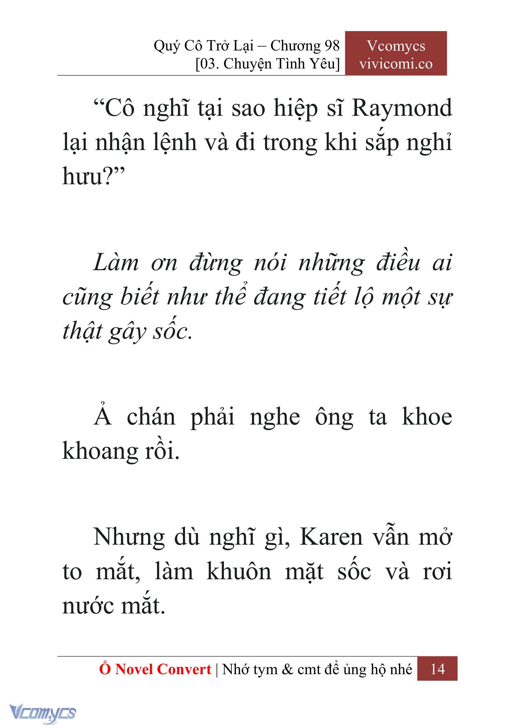 [Novel] Quý Cô Trở Lại Chapter 98 - Trang 17