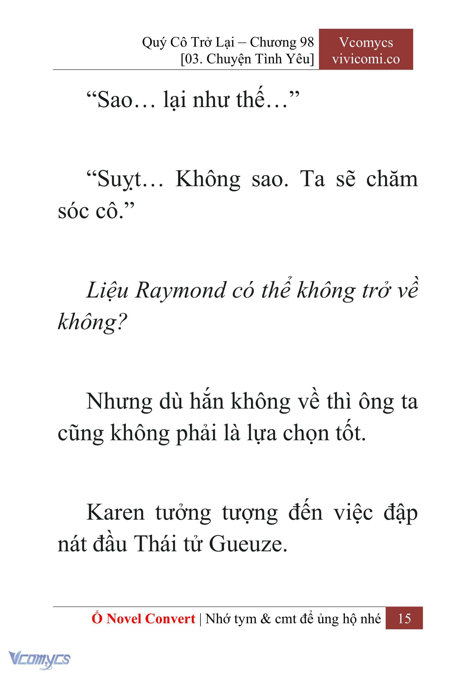 [Novel] Quý Cô Trở Lại Chapter 98 - Trang 18