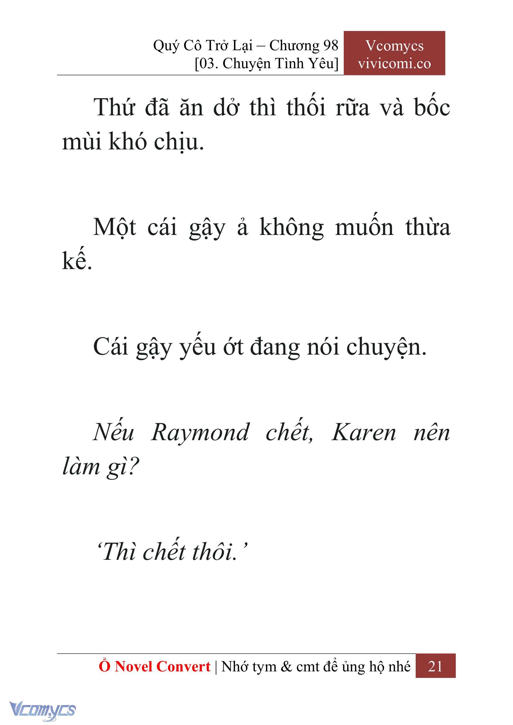 [Novel] Quý Cô Trở Lại Chapter 98 - Trang 24