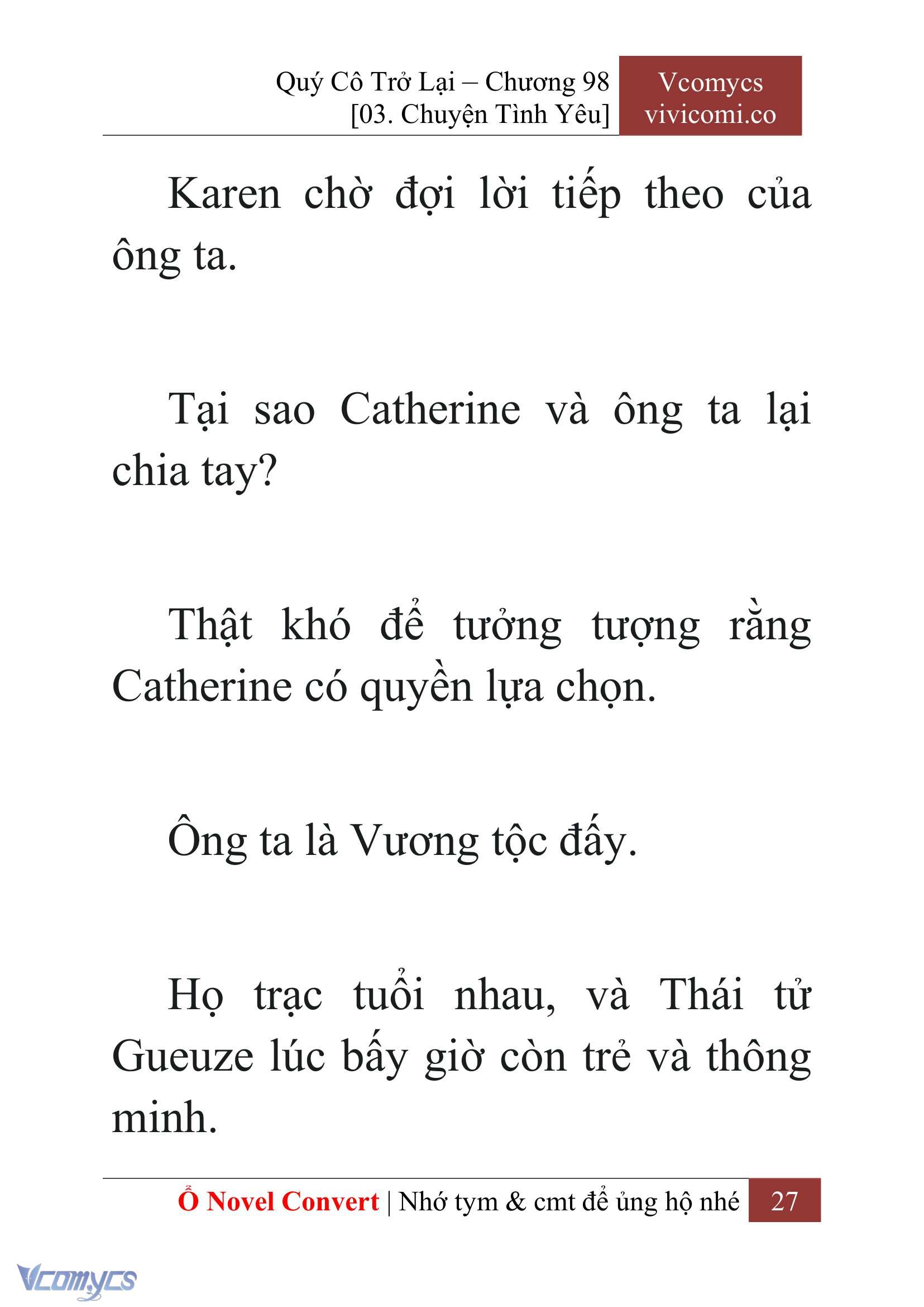 [Novel] Quý Cô Trở Lại Chapter 98 - Trang 30