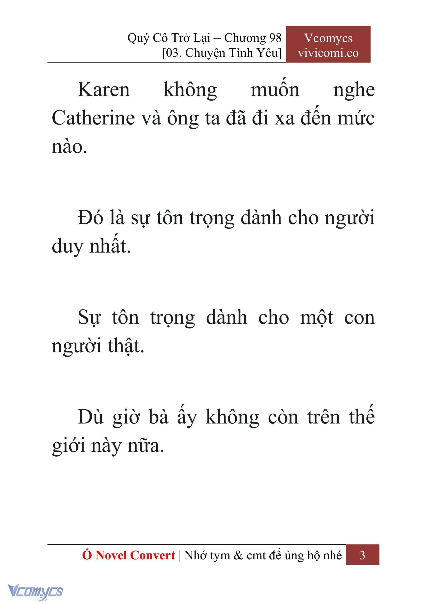 [Novel] Quý Cô Trở Lại Chapter 98 - Trang 6