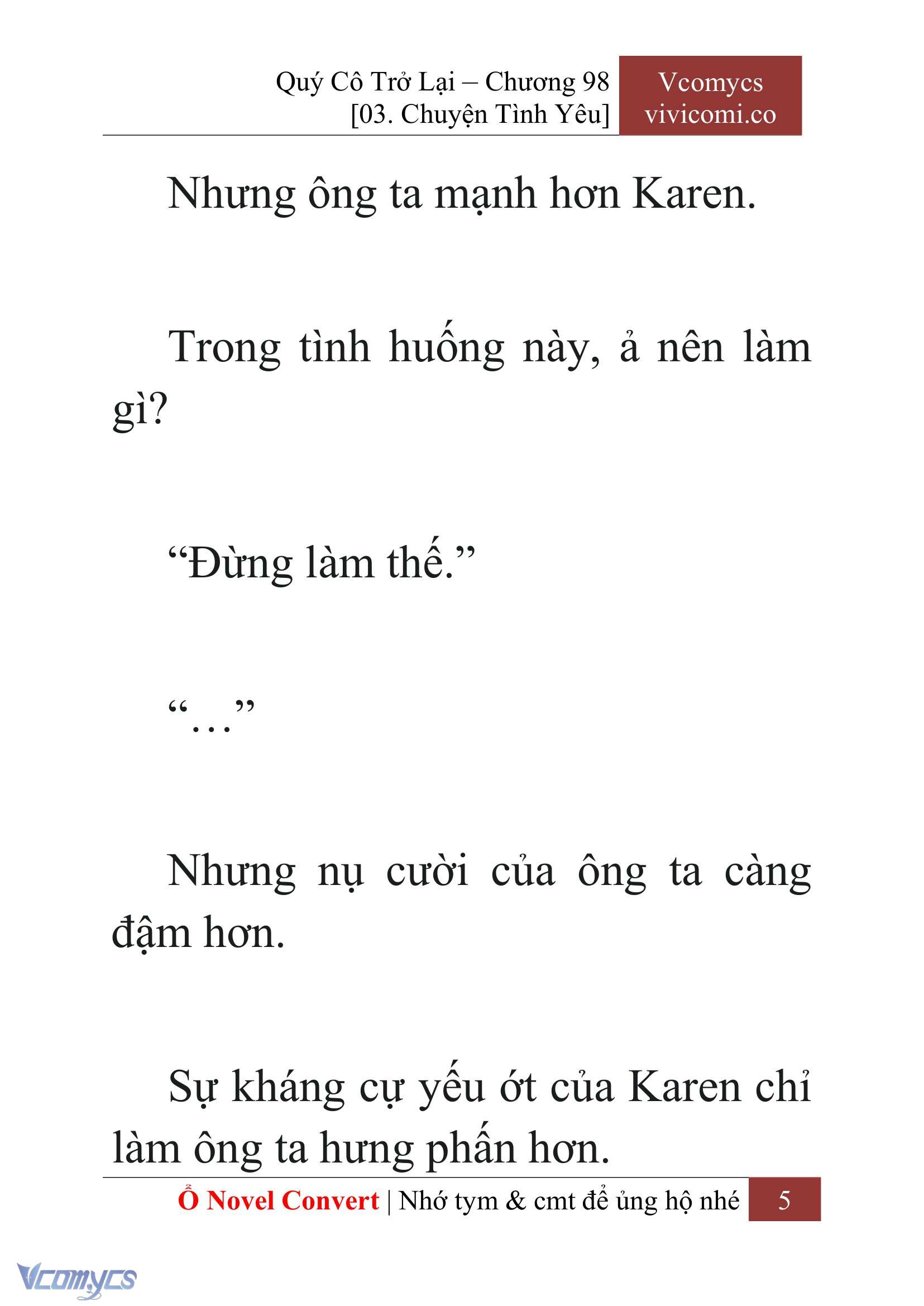 [Novel] Quý Cô Trở Lại Chapter 98 - Trang 8
