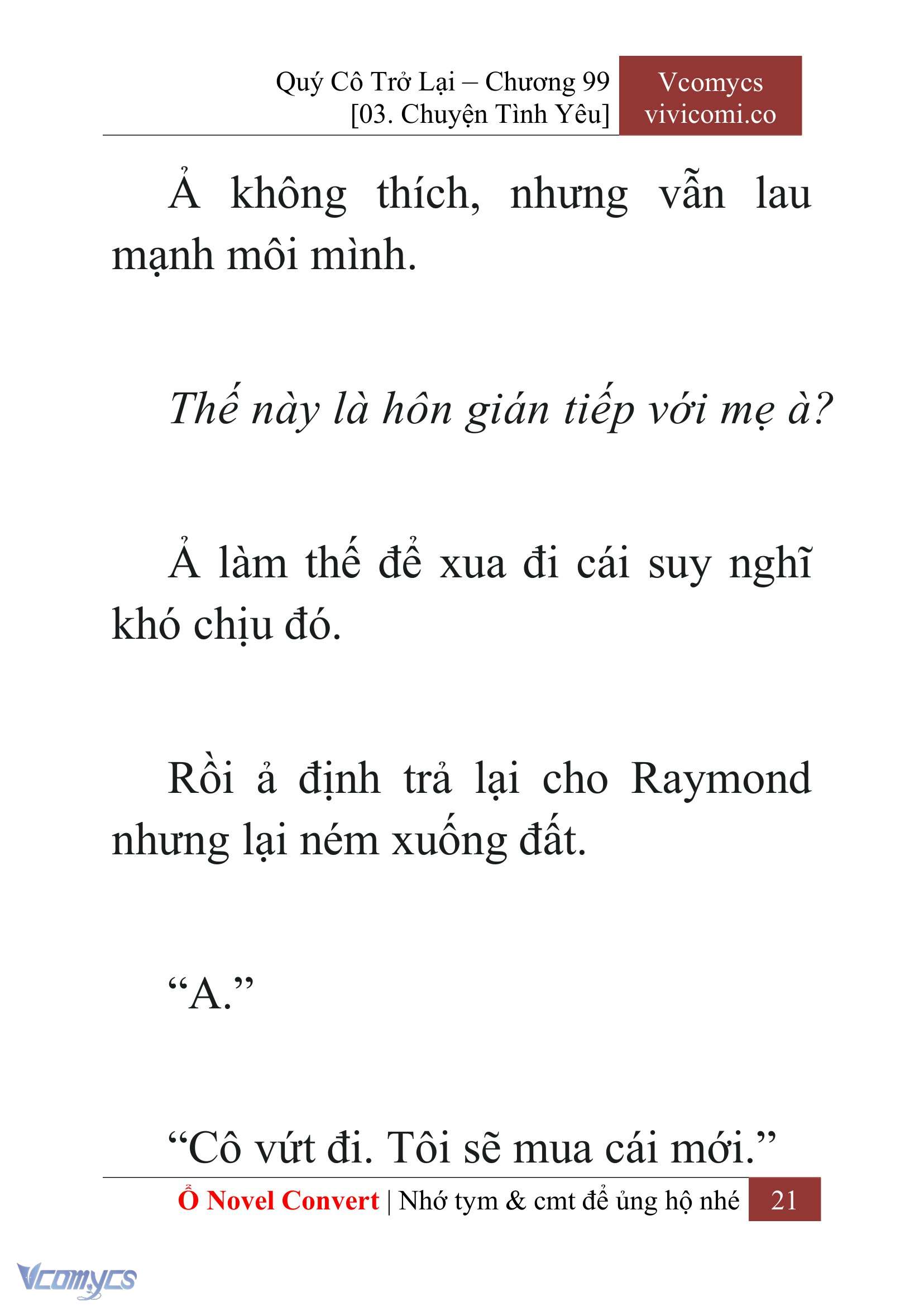 [Novel] Quý Cô Trở Lại Chapter 99 - Trang 24