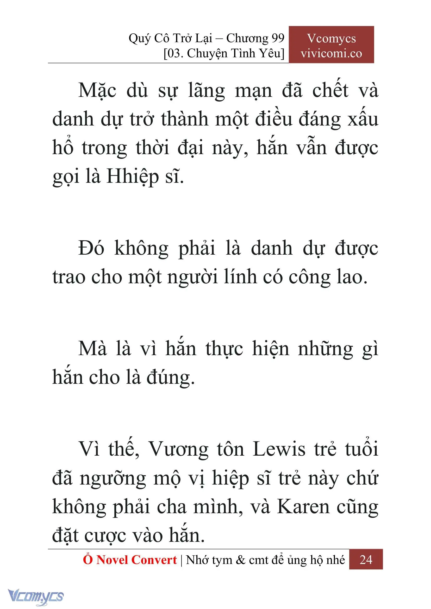 [Novel] Quý Cô Trở Lại Chapter 99 - Trang 27