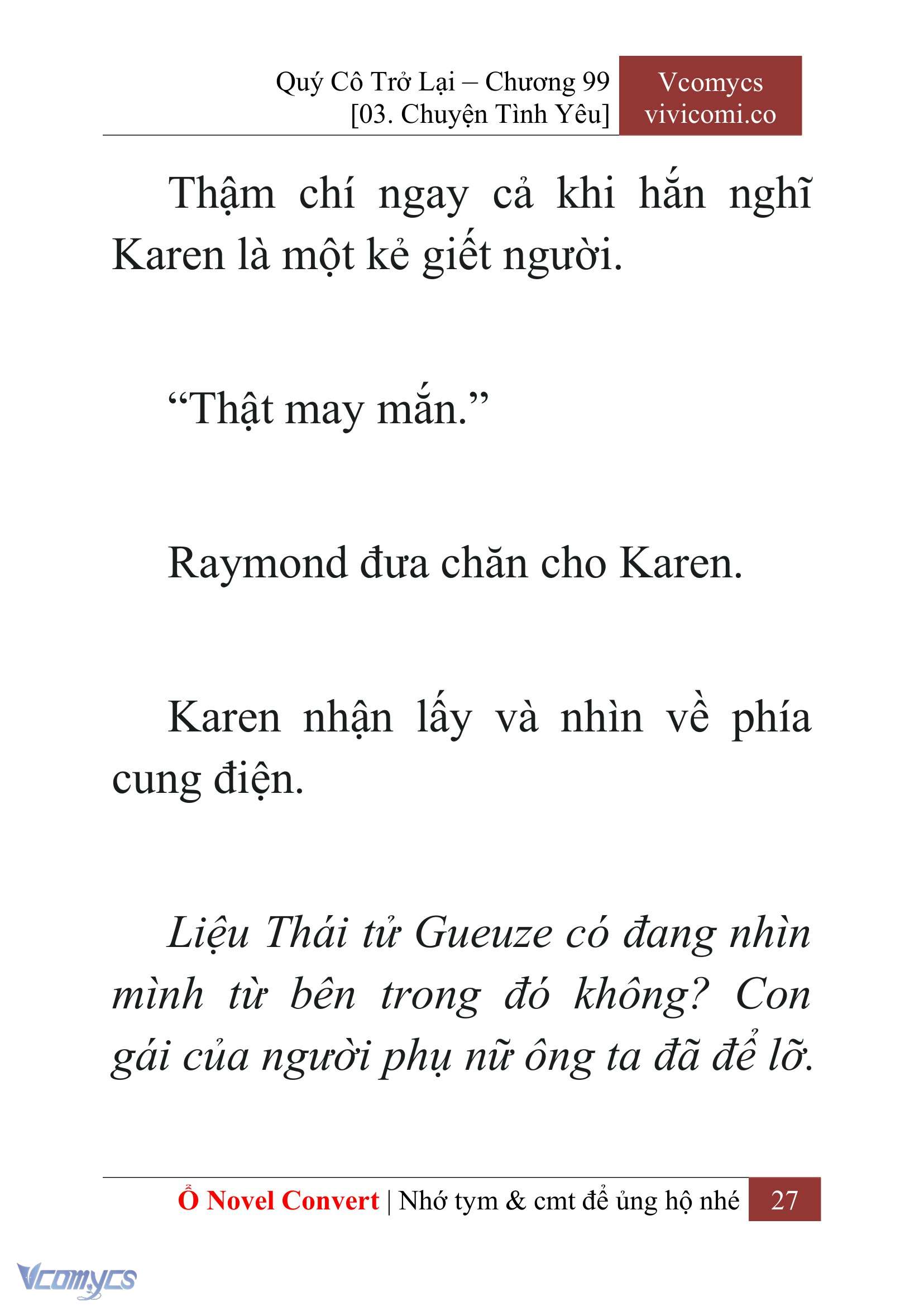 [Novel] Quý Cô Trở Lại Chapter 99 - Trang 30