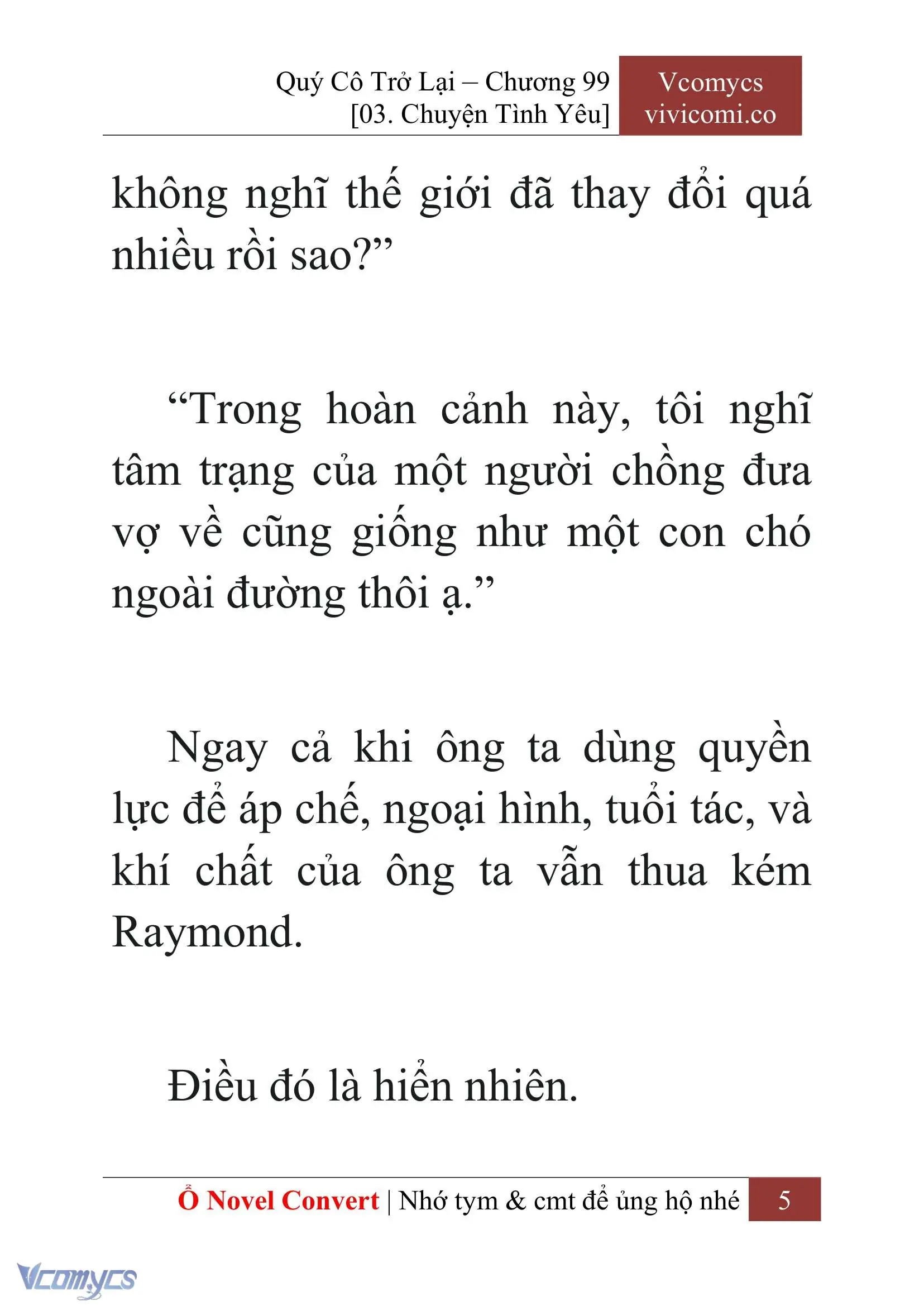 [Novel] Quý Cô Trở Lại Chapter 99 - Trang 8