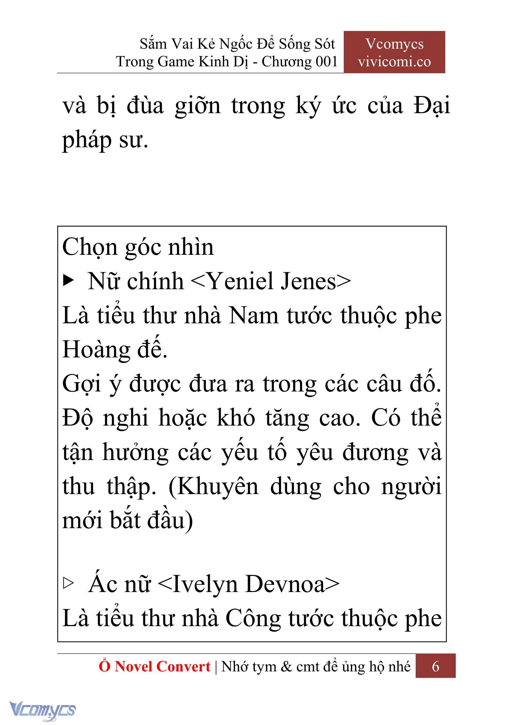 [Novel] Sắm Vai Kẻ Ngốc Để Sống Sót Trong Game Kinh Dị Chapter 1 - Trang 10