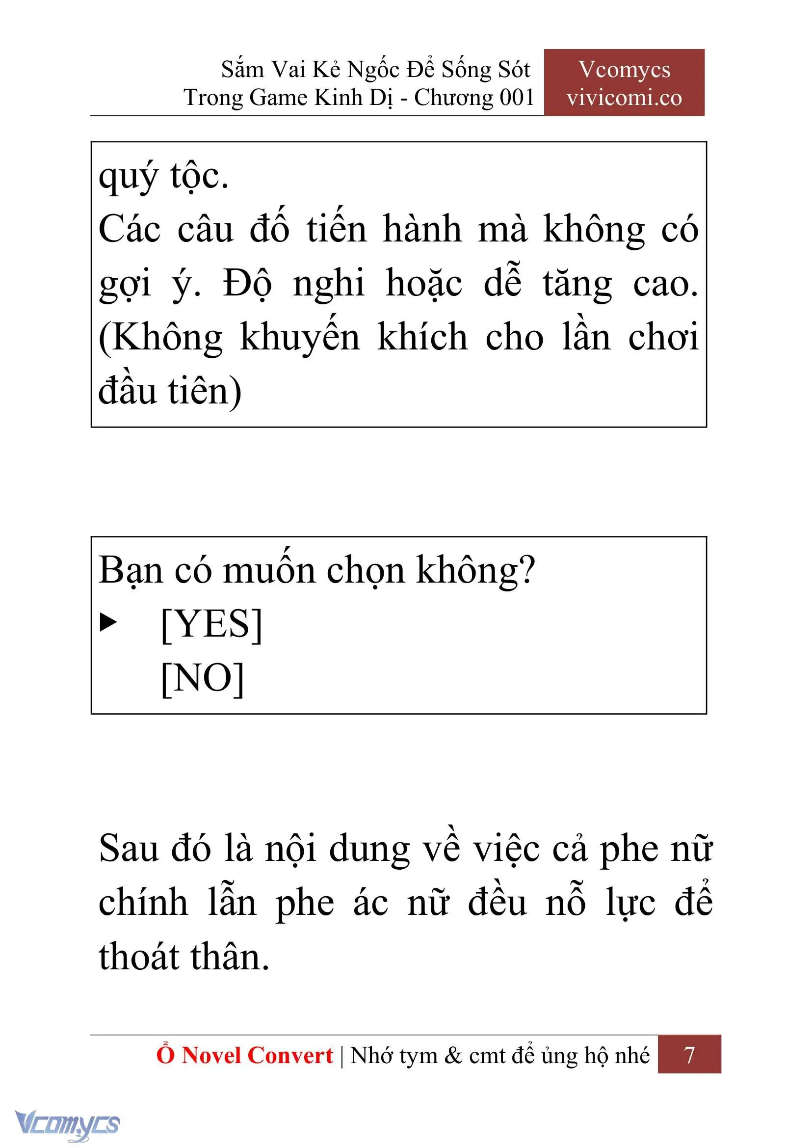 [Novel] Sắm Vai Kẻ Ngốc Để Sống Sót Trong Game Kinh Dị Chapter 1 - Trang 11