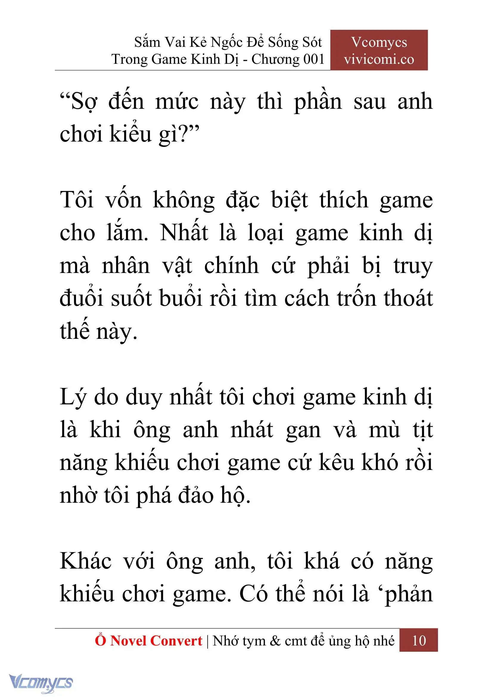 [Novel] Sắm Vai Kẻ Ngốc Để Sống Sót Trong Game Kinh Dị Chapter 1 - Trang 14