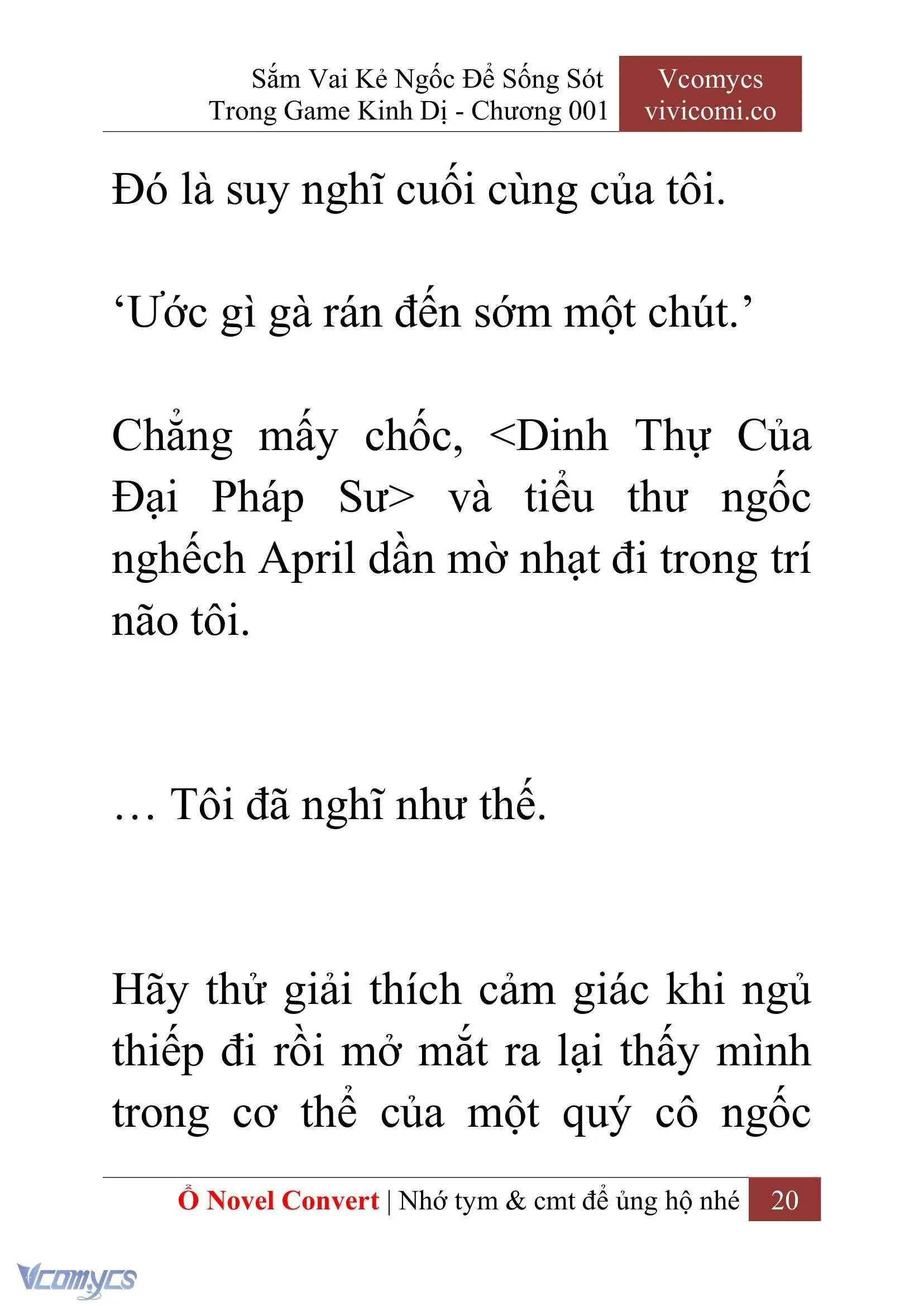 [Novel] Sắm Vai Kẻ Ngốc Để Sống Sót Trong Game Kinh Dị Chapter 1 - Trang 24