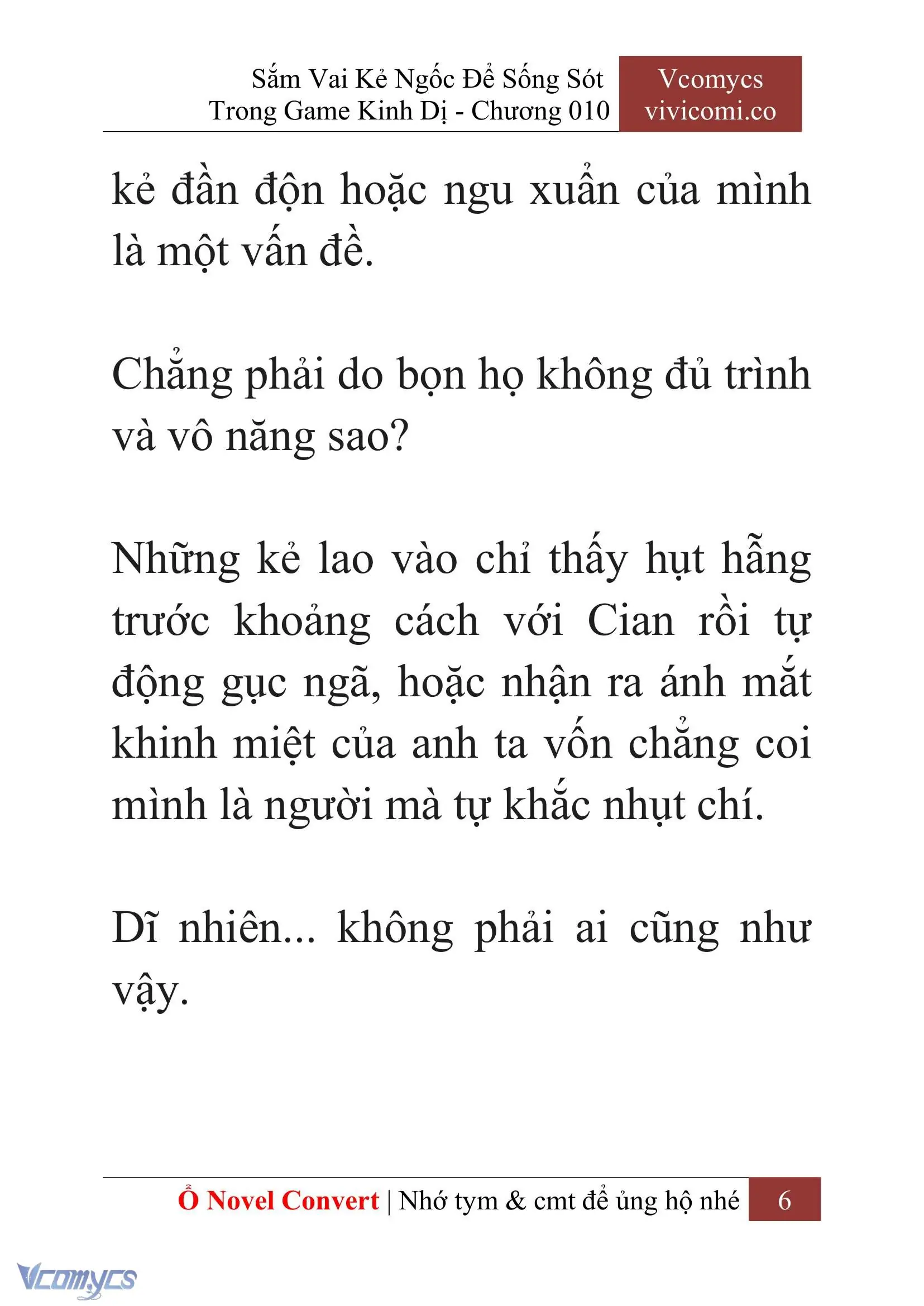 [Novel] Sắm Vai Kẻ Ngốc Để Sống Sót Trong Game Kinh Dị Chapter 10 - Trang 10