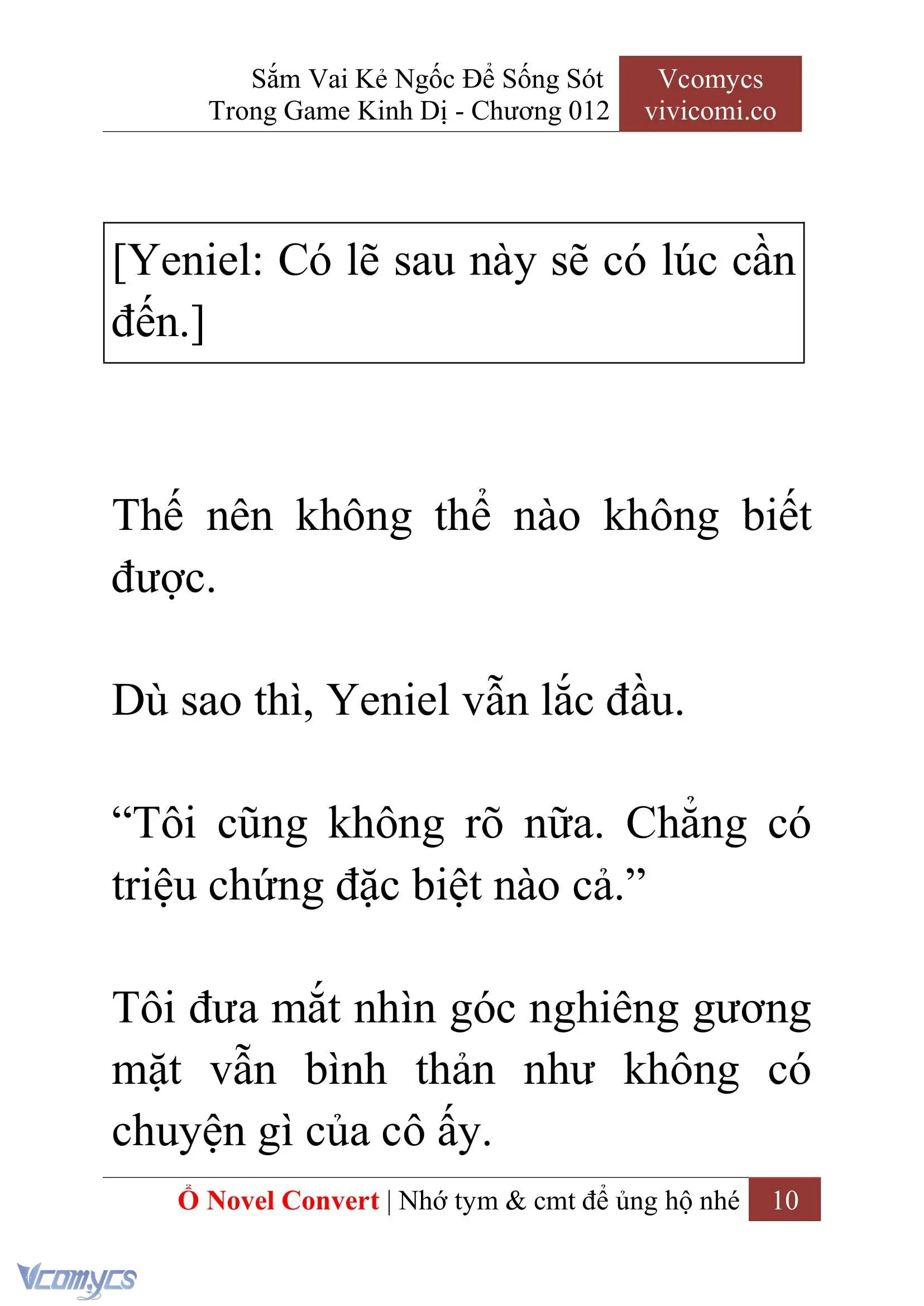 [Novel] Sắm Vai Kẻ Ngốc Để Sống Sót Trong Game Kinh Dị Chapter 12 - Trang 14