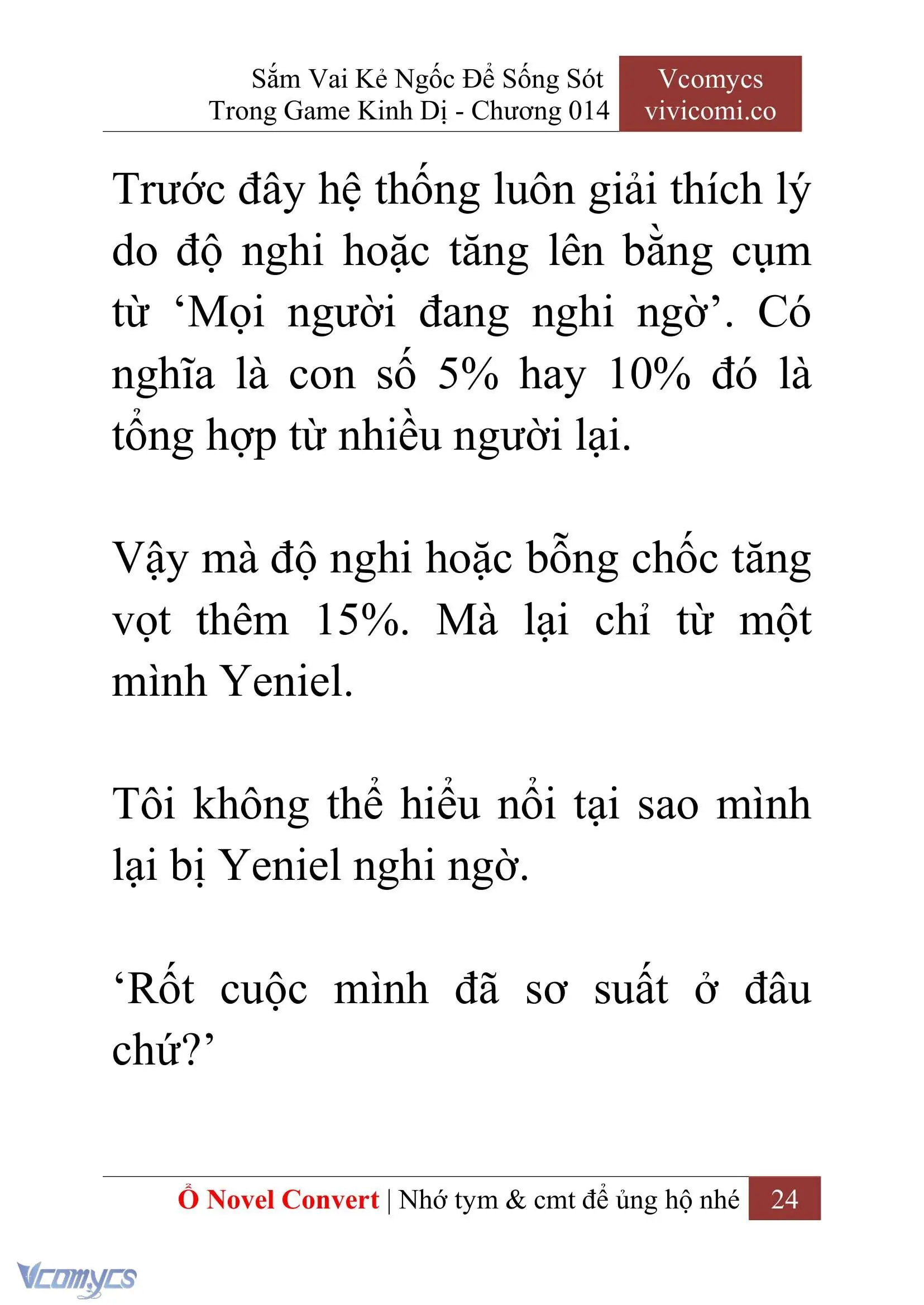 [Novel] Sắm Vai Kẻ Ngốc Để Sống Sót Trong Game Kinh Dị Chapter 14 - Trang 28