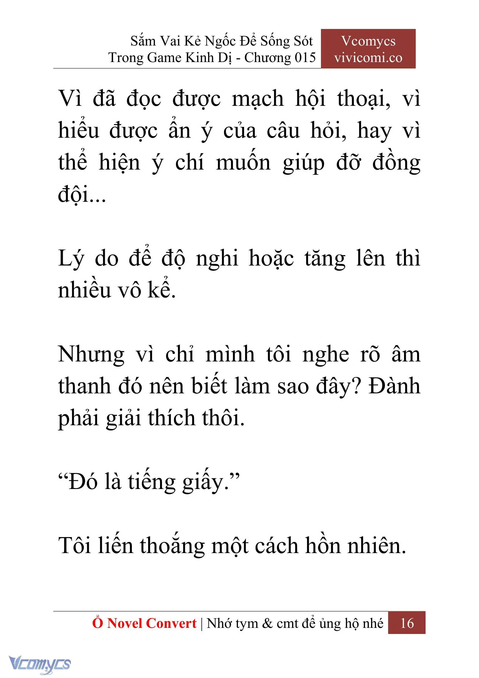[Novel] Sắm Vai Kẻ Ngốc Để Sống Sót Trong Game Kinh Dị Chapter 15 - Trang 20