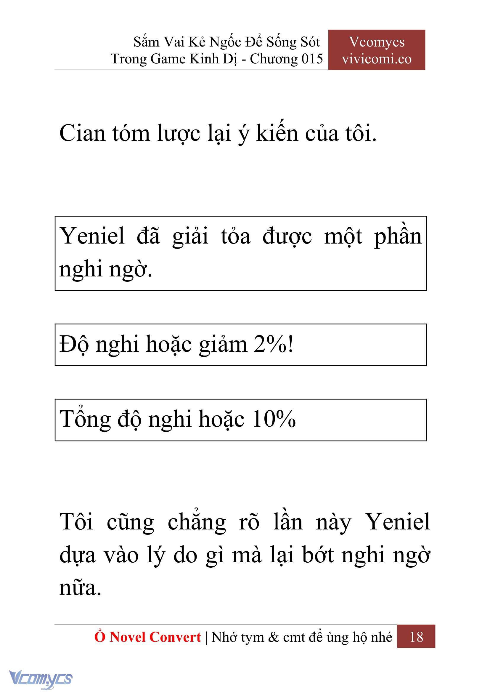 [Novel] Sắm Vai Kẻ Ngốc Để Sống Sót Trong Game Kinh Dị Chapter 15 - Trang 22