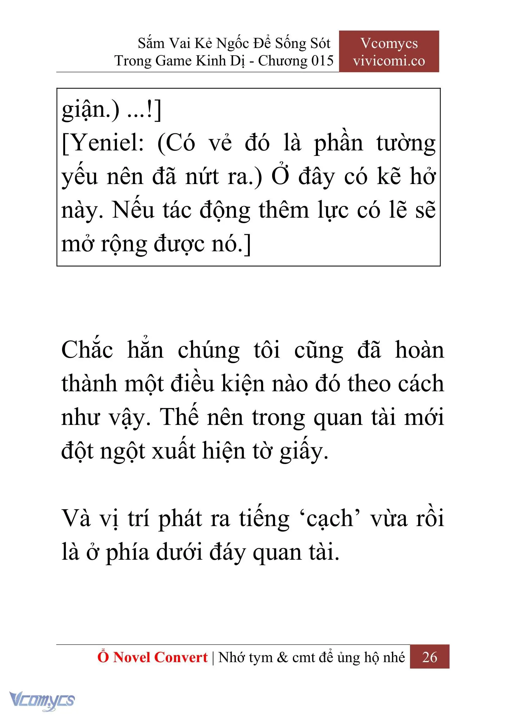 [Novel] Sắm Vai Kẻ Ngốc Để Sống Sót Trong Game Kinh Dị Chapter 15 - Trang 30