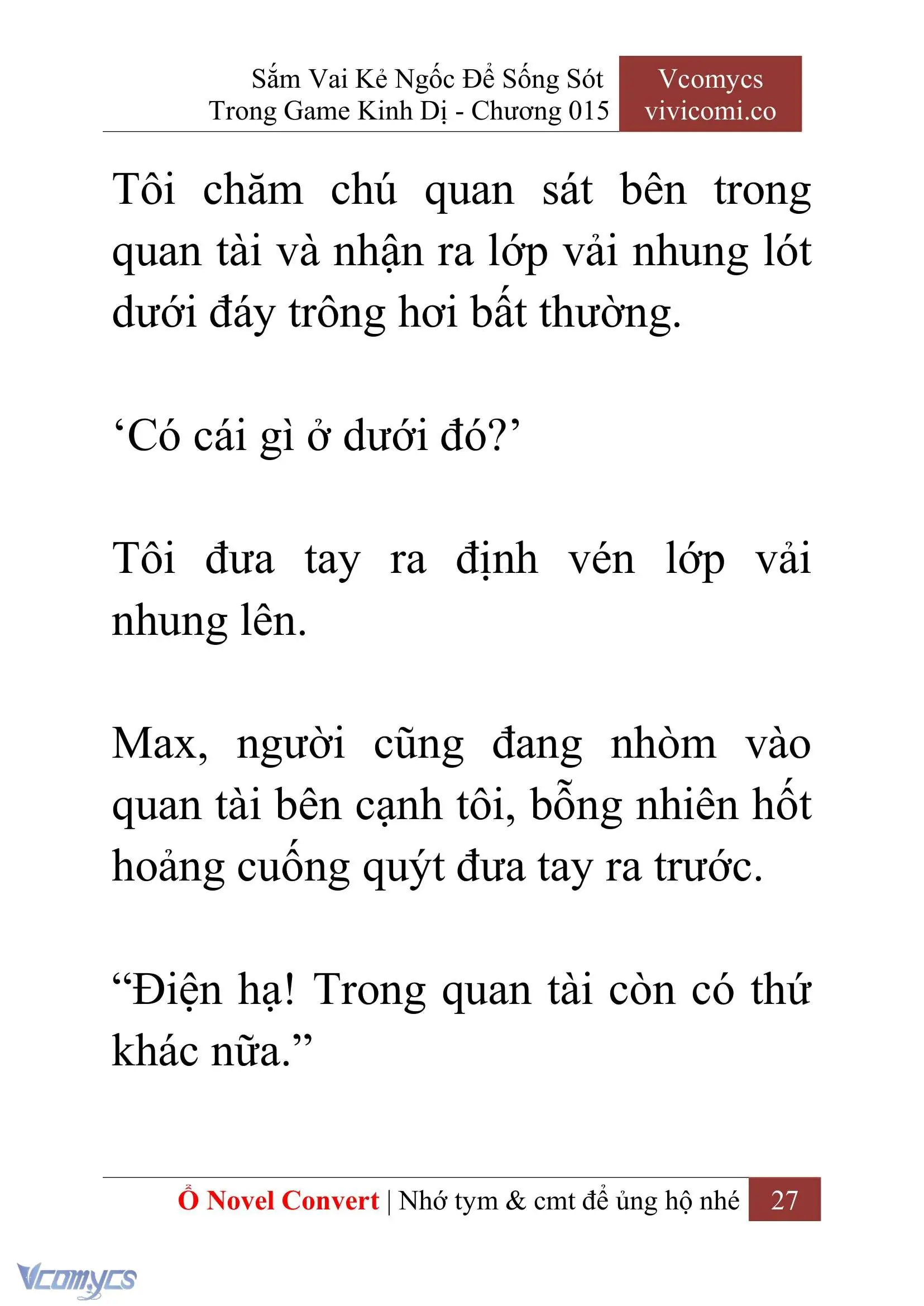[Novel] Sắm Vai Kẻ Ngốc Để Sống Sót Trong Game Kinh Dị Chapter 15 - Trang 31