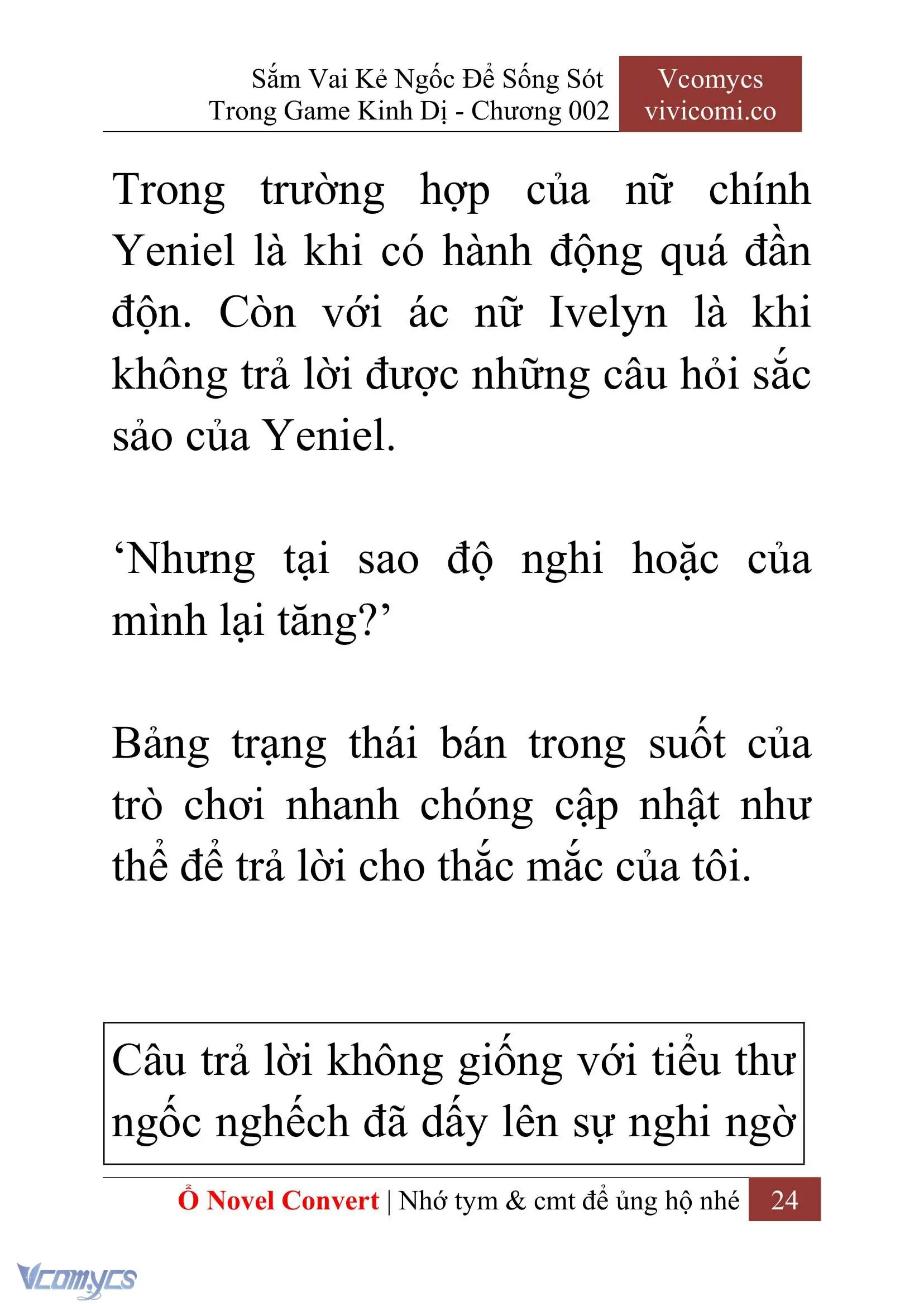[Novel] Sắm Vai Kẻ Ngốc Để Sống Sót Trong Game Kinh Dị Chapter 2 - Trang 28