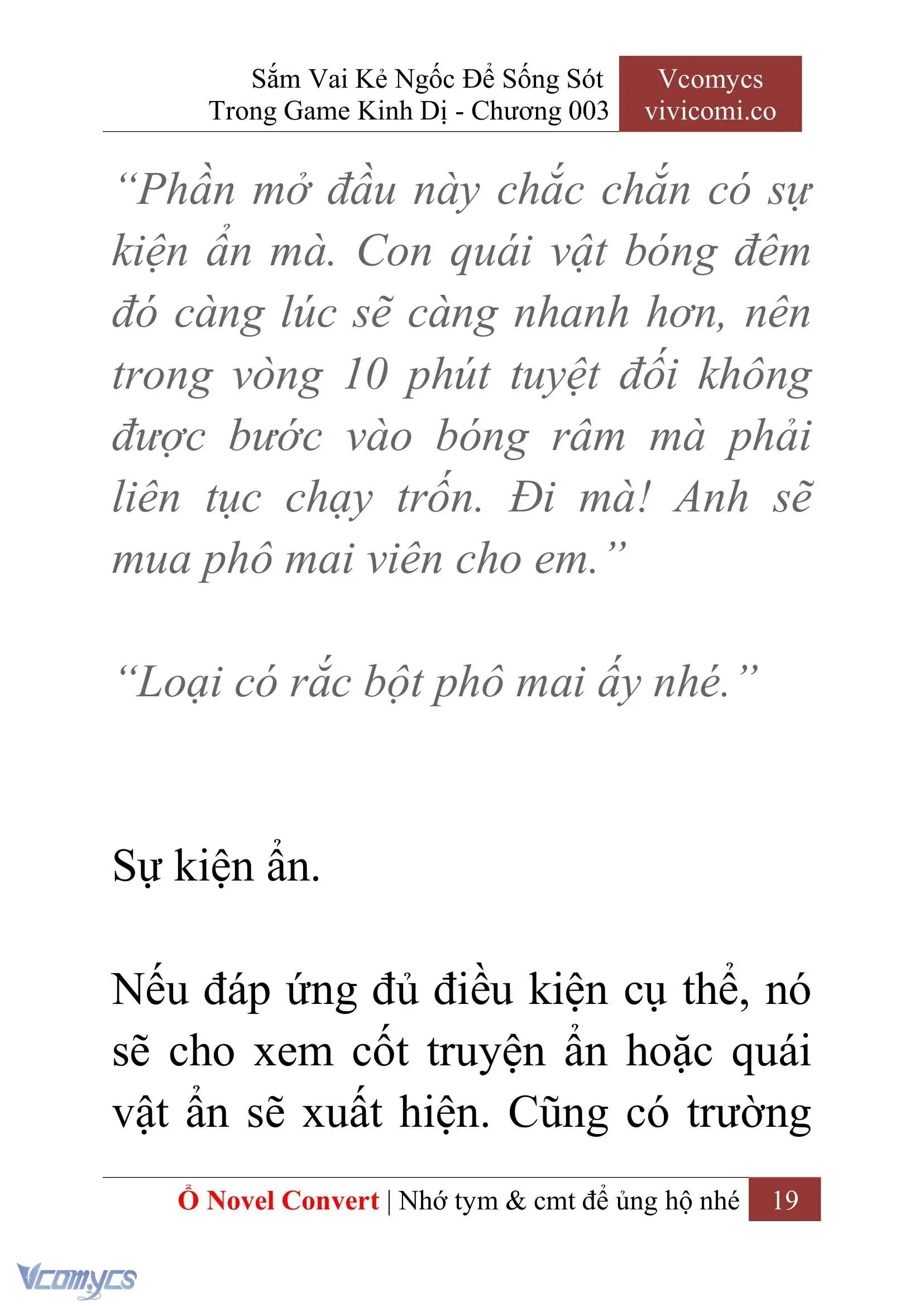 [Novel] Sắm Vai Kẻ Ngốc Để Sống Sót Trong Game Kinh Dị Chapter 3 - Trang 23