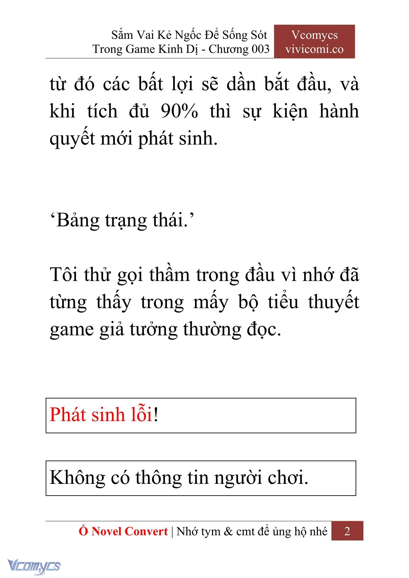 [Novel] Sắm Vai Kẻ Ngốc Để Sống Sót Trong Game Kinh Dị Chapter 3 - Trang 6