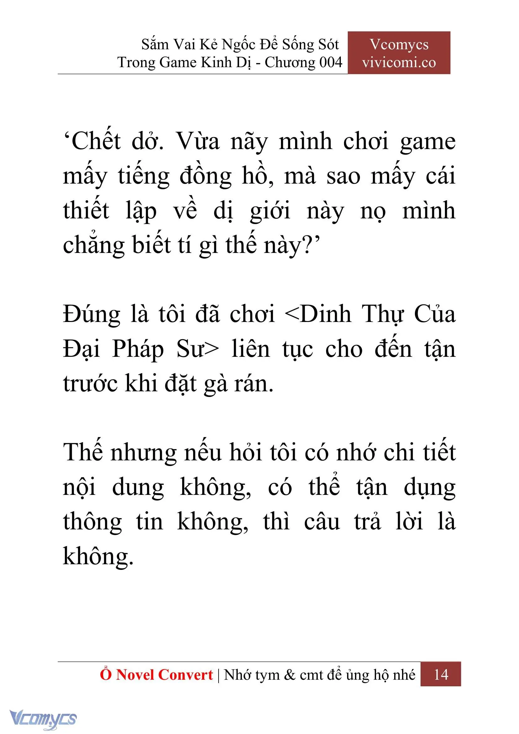 [Novel] Sắm Vai Kẻ Ngốc Để Sống Sót Trong Game Kinh Dị Chapter 4 - Trang 18