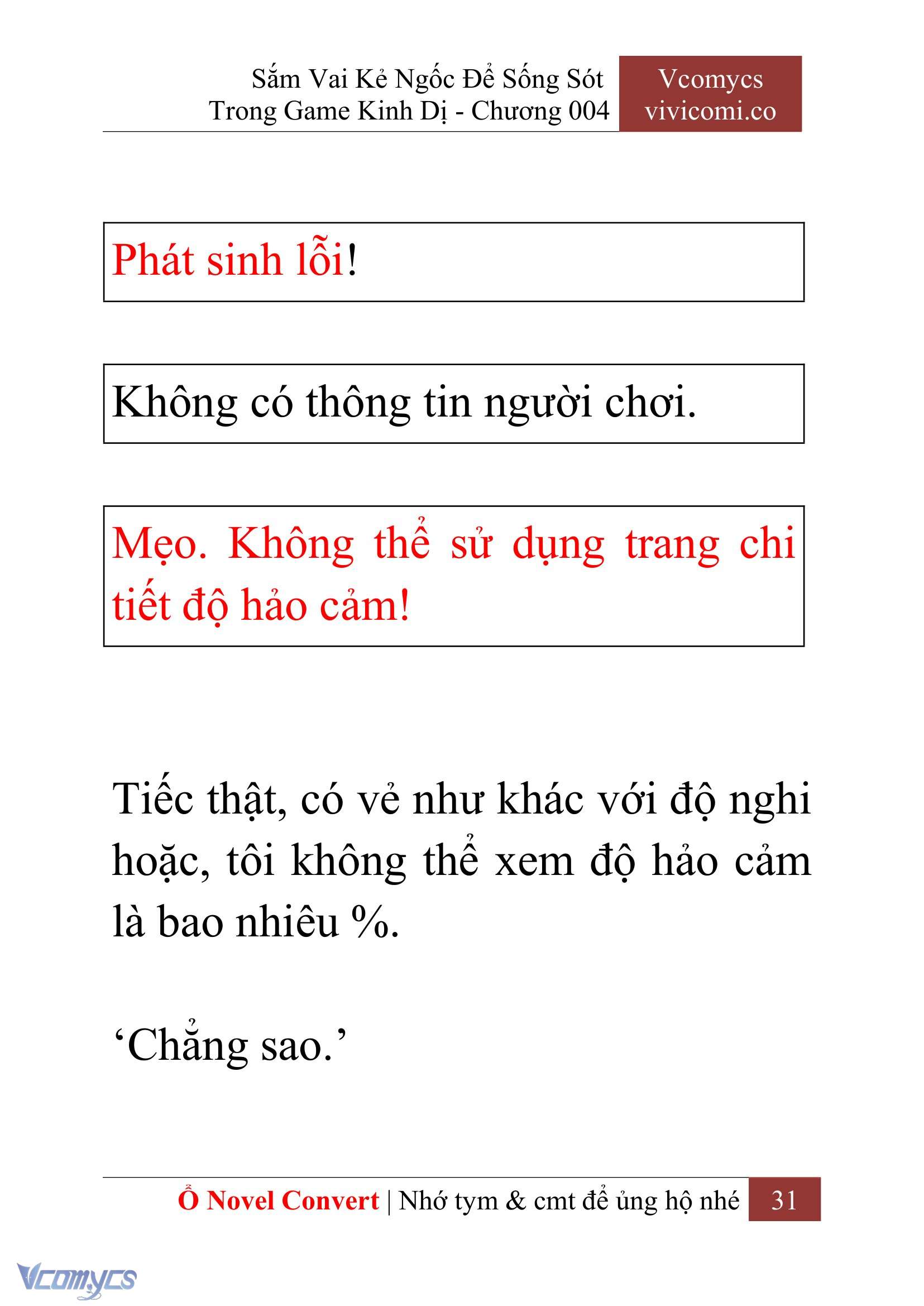 [Novel] Sắm Vai Kẻ Ngốc Để Sống Sót Trong Game Kinh Dị Chapter 4 - Trang 35