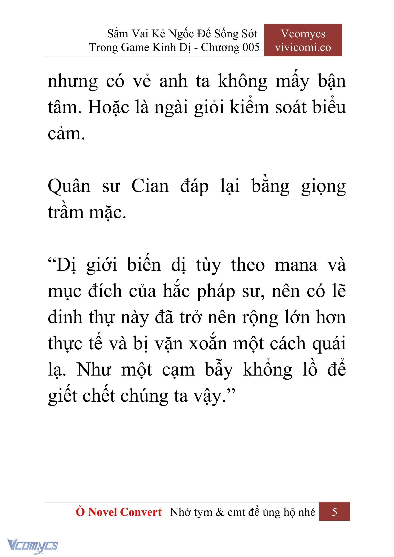 [Novel] Sắm Vai Kẻ Ngốc Để Sống Sót Trong Game Kinh Dị Chapter 5 - Trang 9