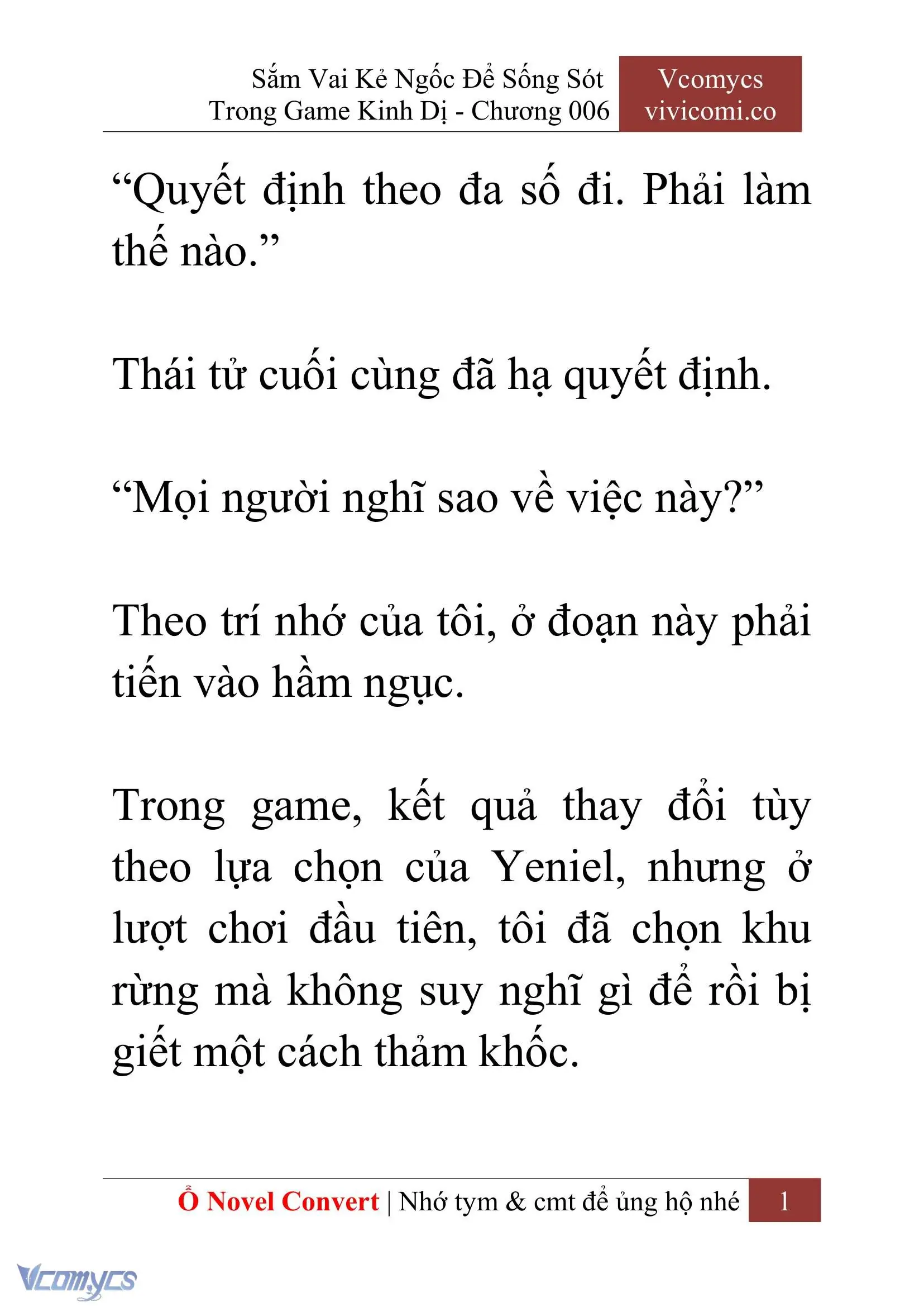 [Novel] Sắm Vai Kẻ Ngốc Để Sống Sót Trong Game Kinh Dị Chapter 6 - Trang 5