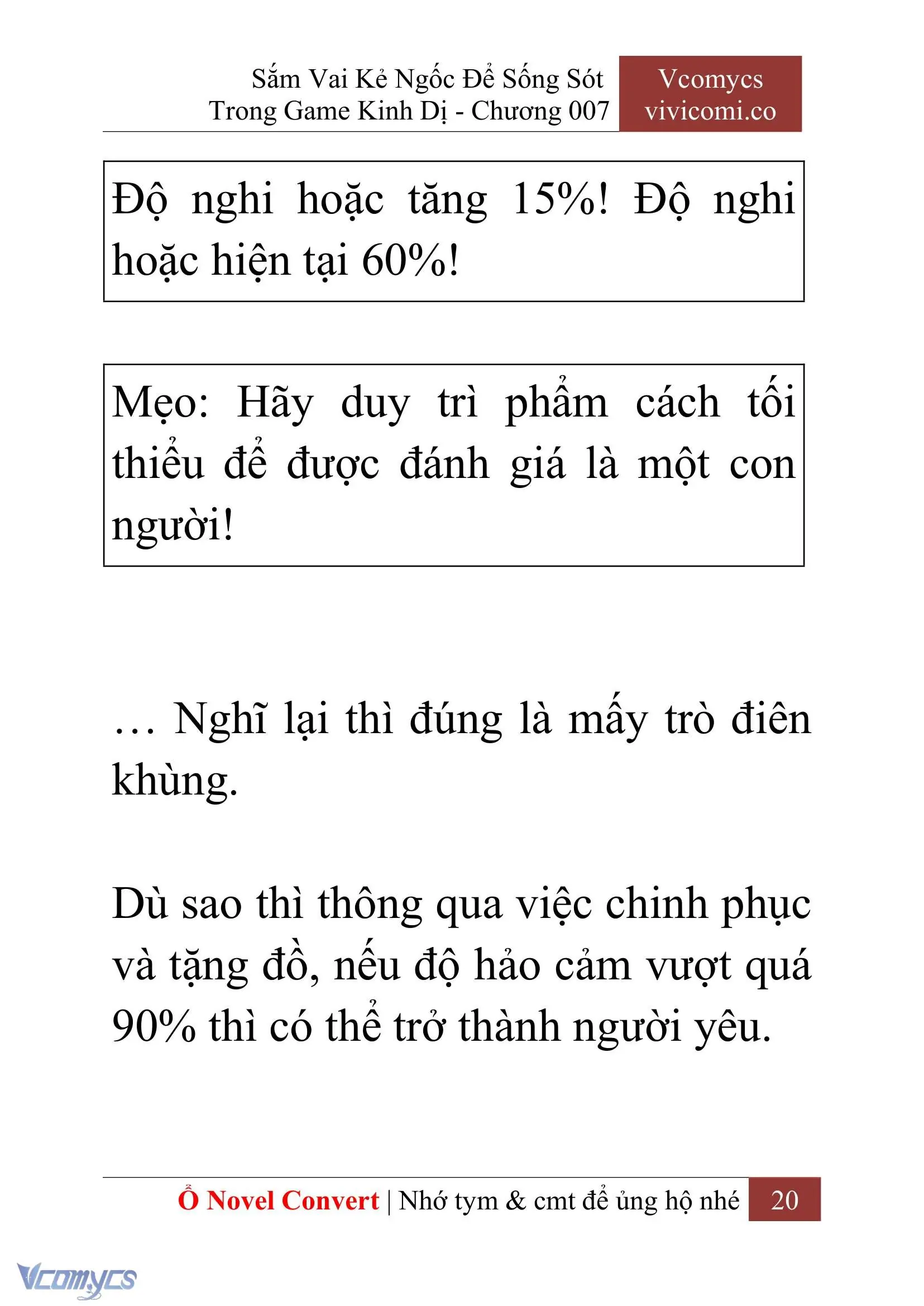 [Novel] Sắm Vai Kẻ Ngốc Để Sống Sót Trong Game Kinh Dị Chapter 7 - Trang 24