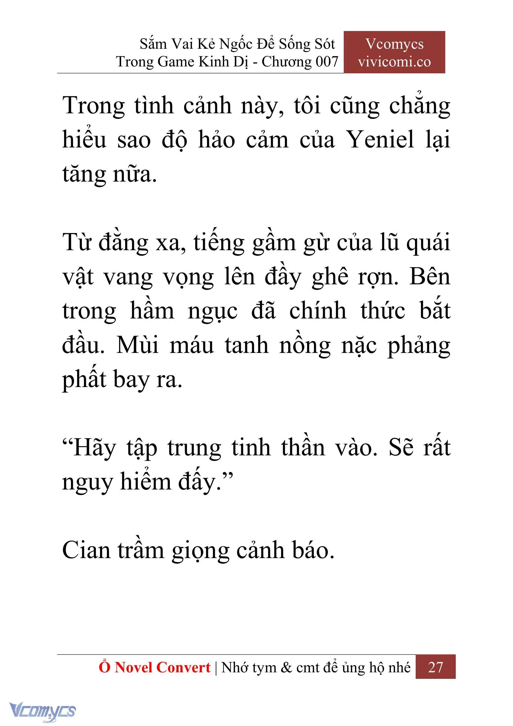 [Novel] Sắm Vai Kẻ Ngốc Để Sống Sót Trong Game Kinh Dị Chapter 7 - Trang 31