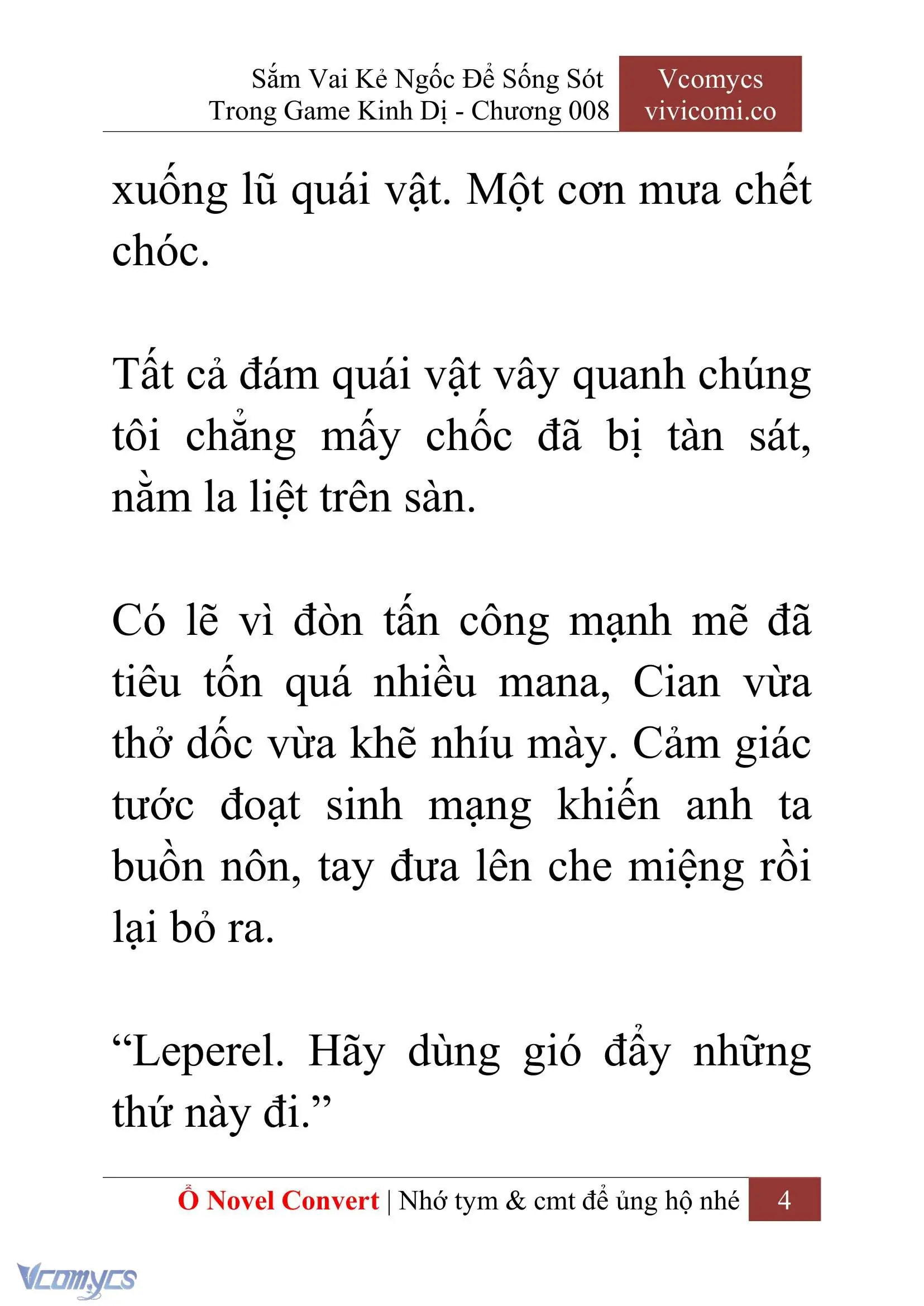 [Novel] Sắm Vai Kẻ Ngốc Để Sống Sót Trong Game Kinh Dị Chapter 8 - Trang 8
