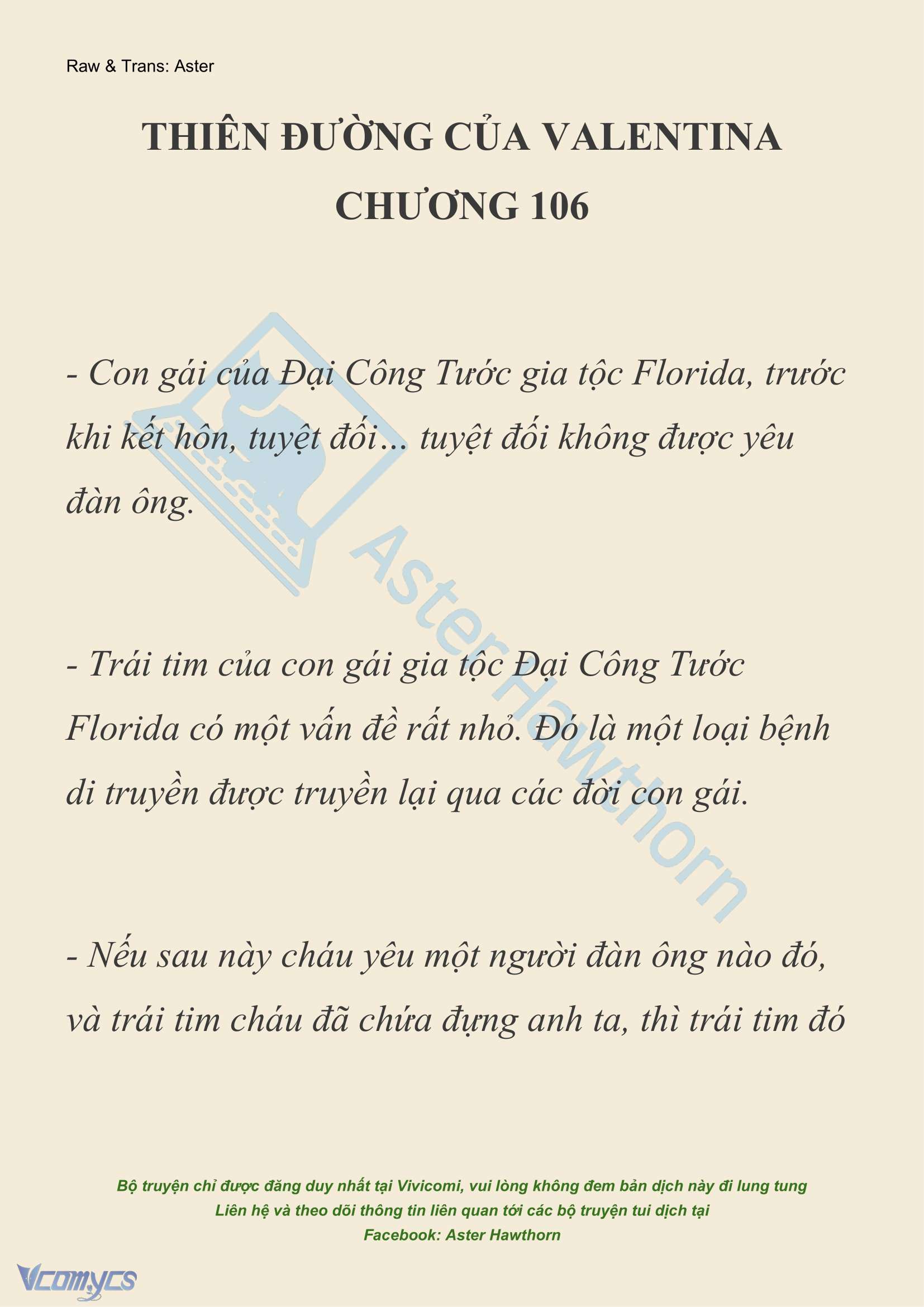 [NOVEL] Thiên Đường Của Valentina Chapter 106 - Trang 2