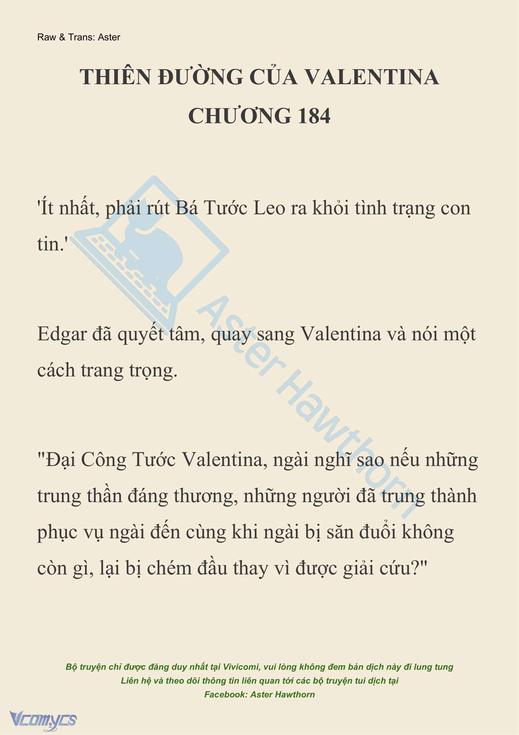 [NOVEL] Thiên Đường Của Valentina Chapter 184 - Trang 2