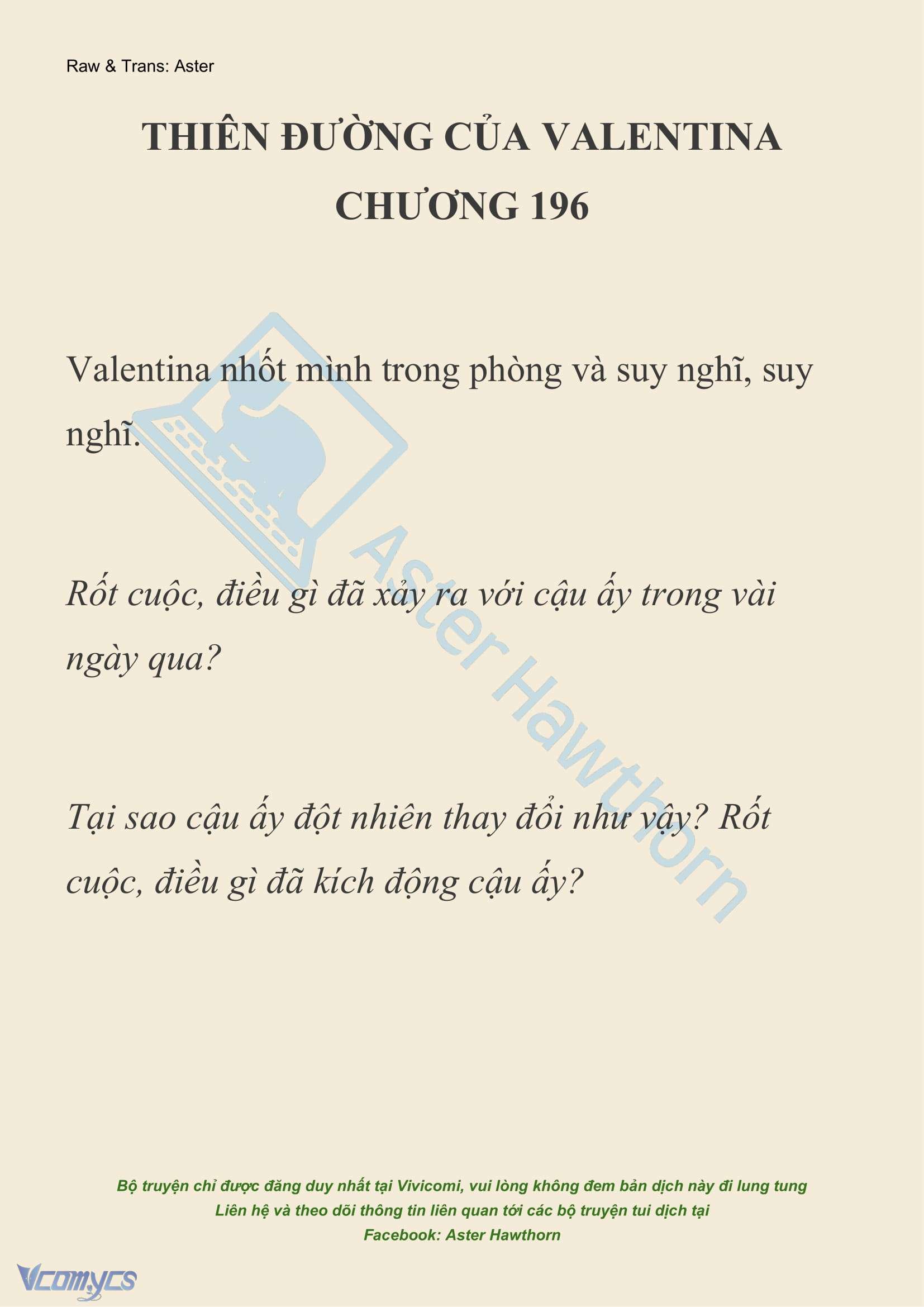 [NOVEL] Thiên Đường Của Valentina Chapter 196 - Trang 2