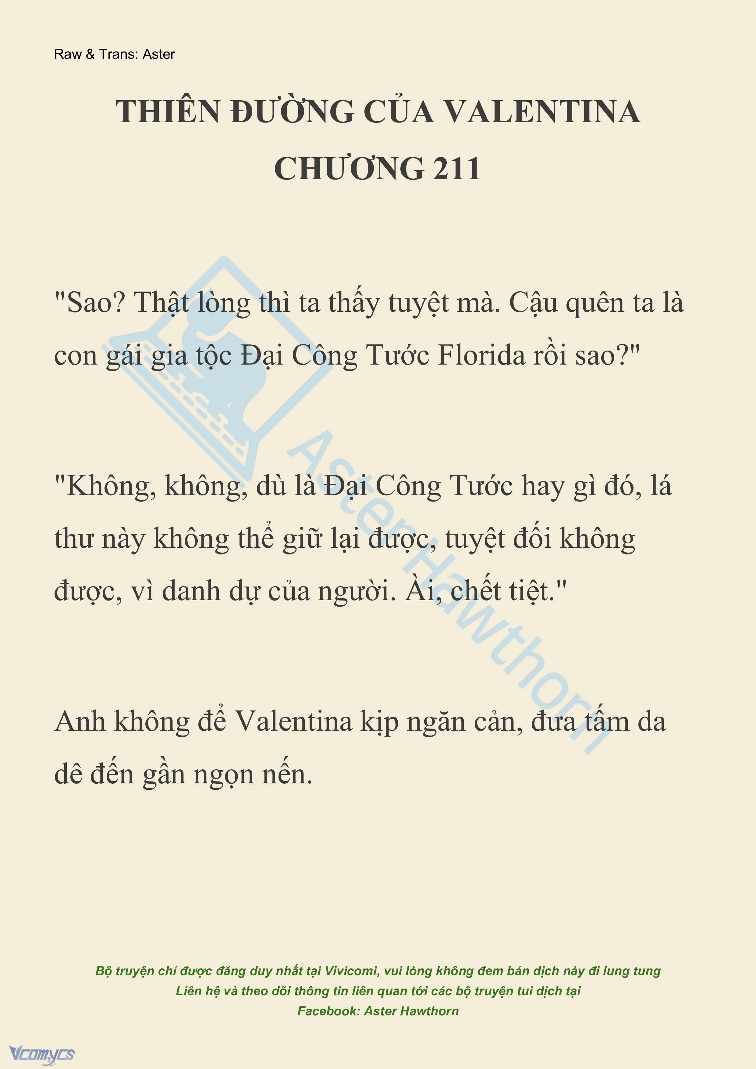 [NOVEL] Thiên Đường Của Valentina Chapter 211 - Trang 2