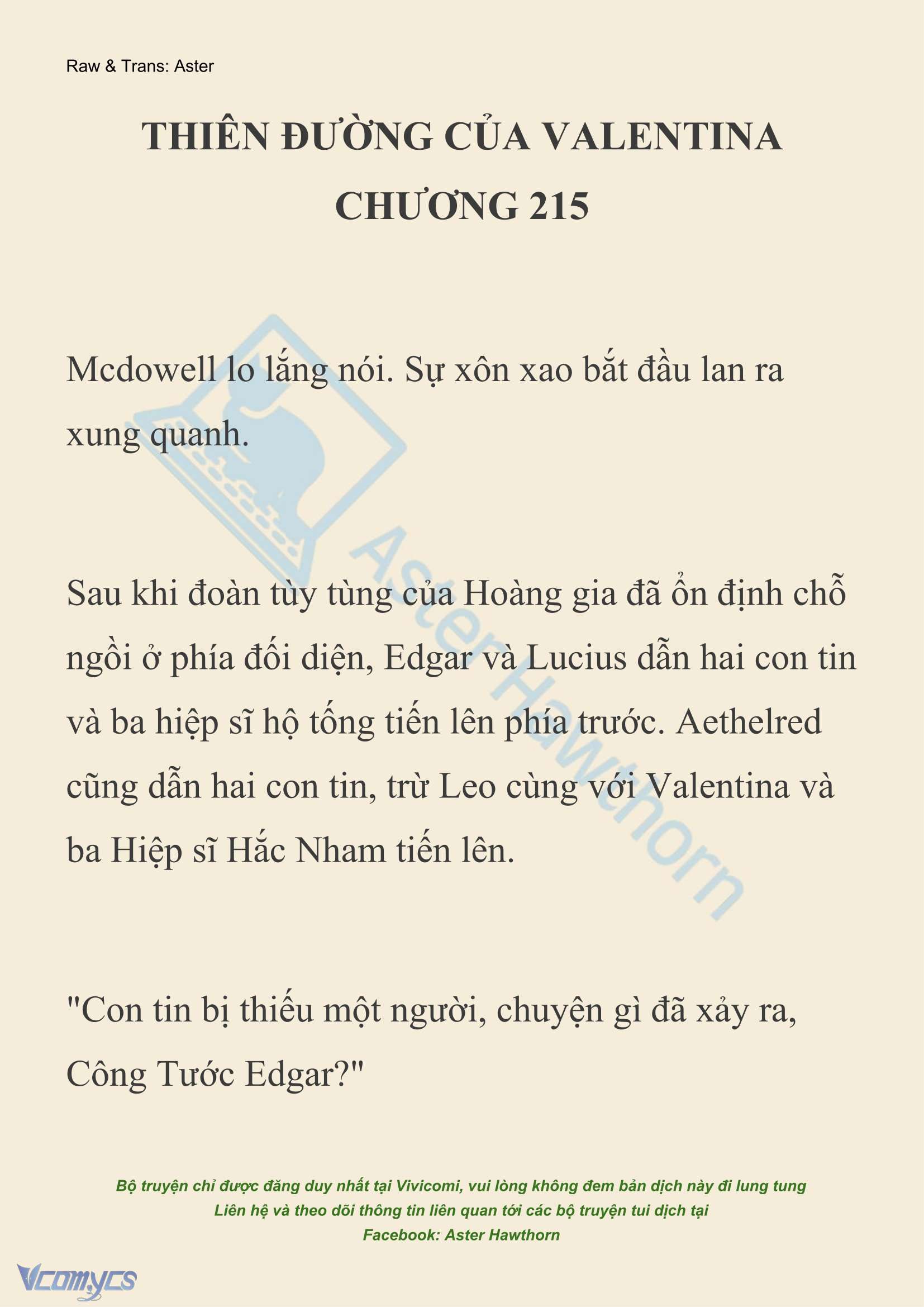 [NOVEL] Thiên Đường Của Valentina Chapter 215 - Trang 2