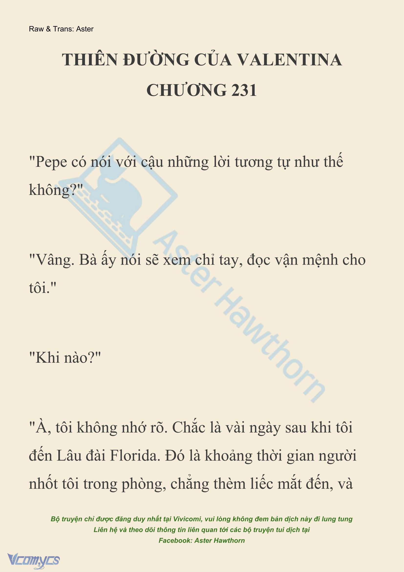 [NOVEL] Thiên Đường Của Valentina Chapter 231 - Trang 2