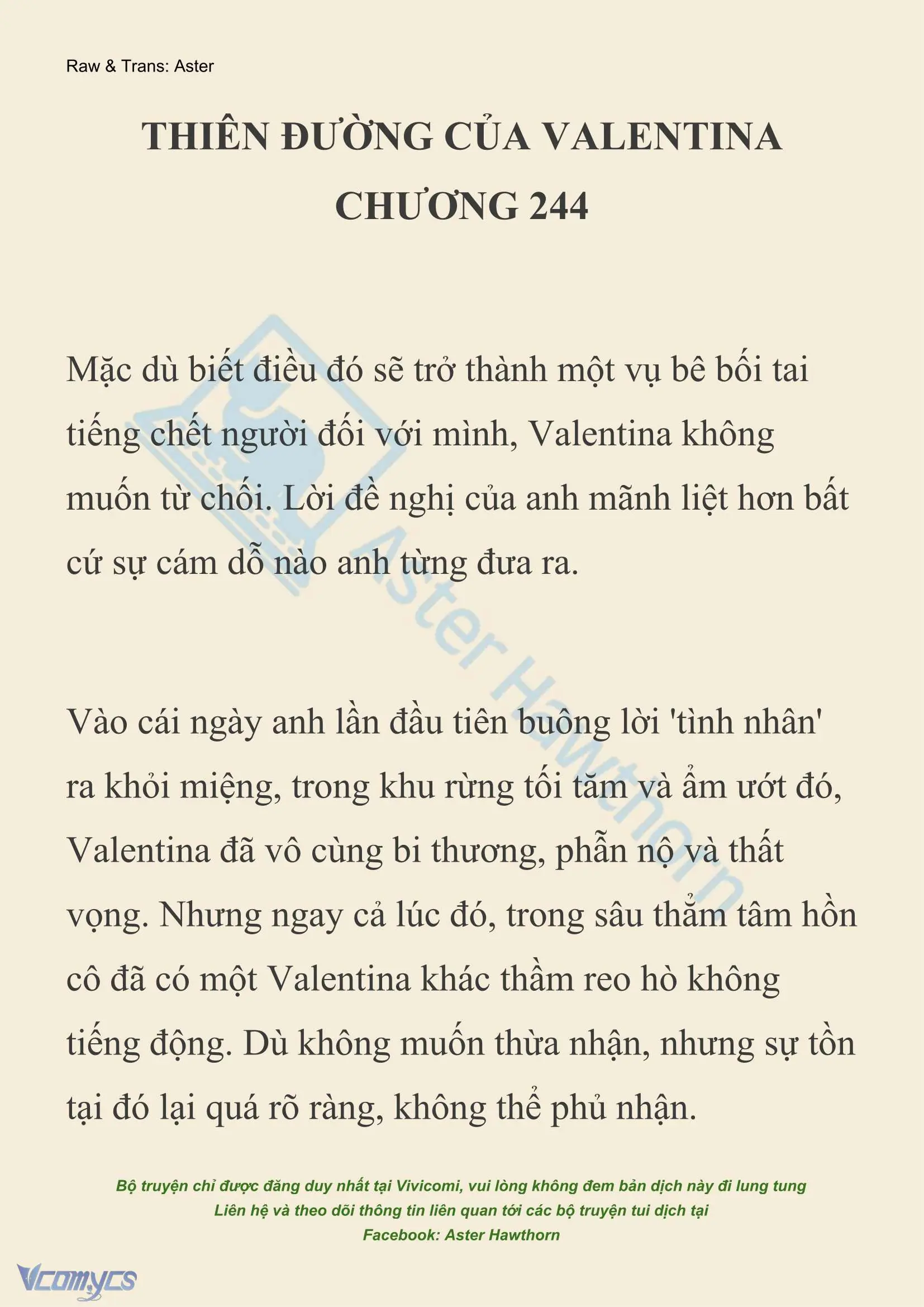 [NOVEL] Thiên Đường Của Valentina Chapter 244 - Trang 2