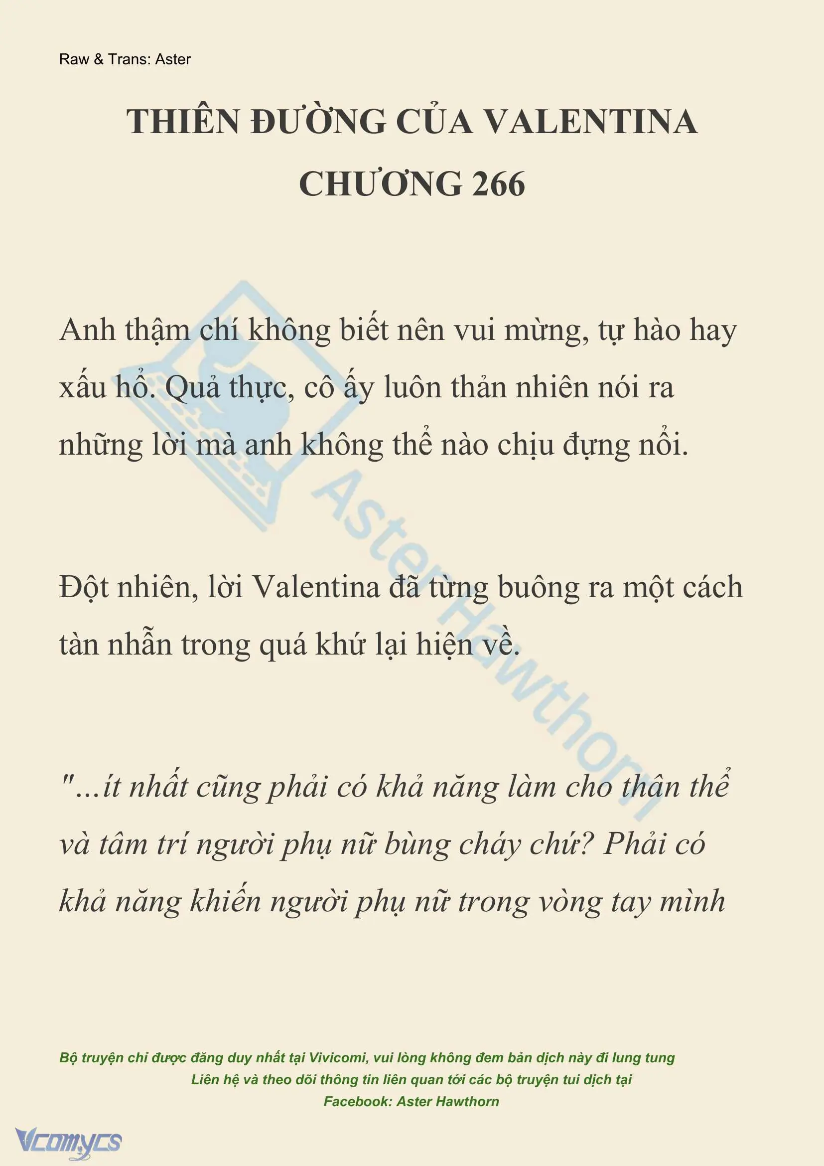 [NOVEL] Thiên Đường Của Valentina Chapter 266 - Trang 2